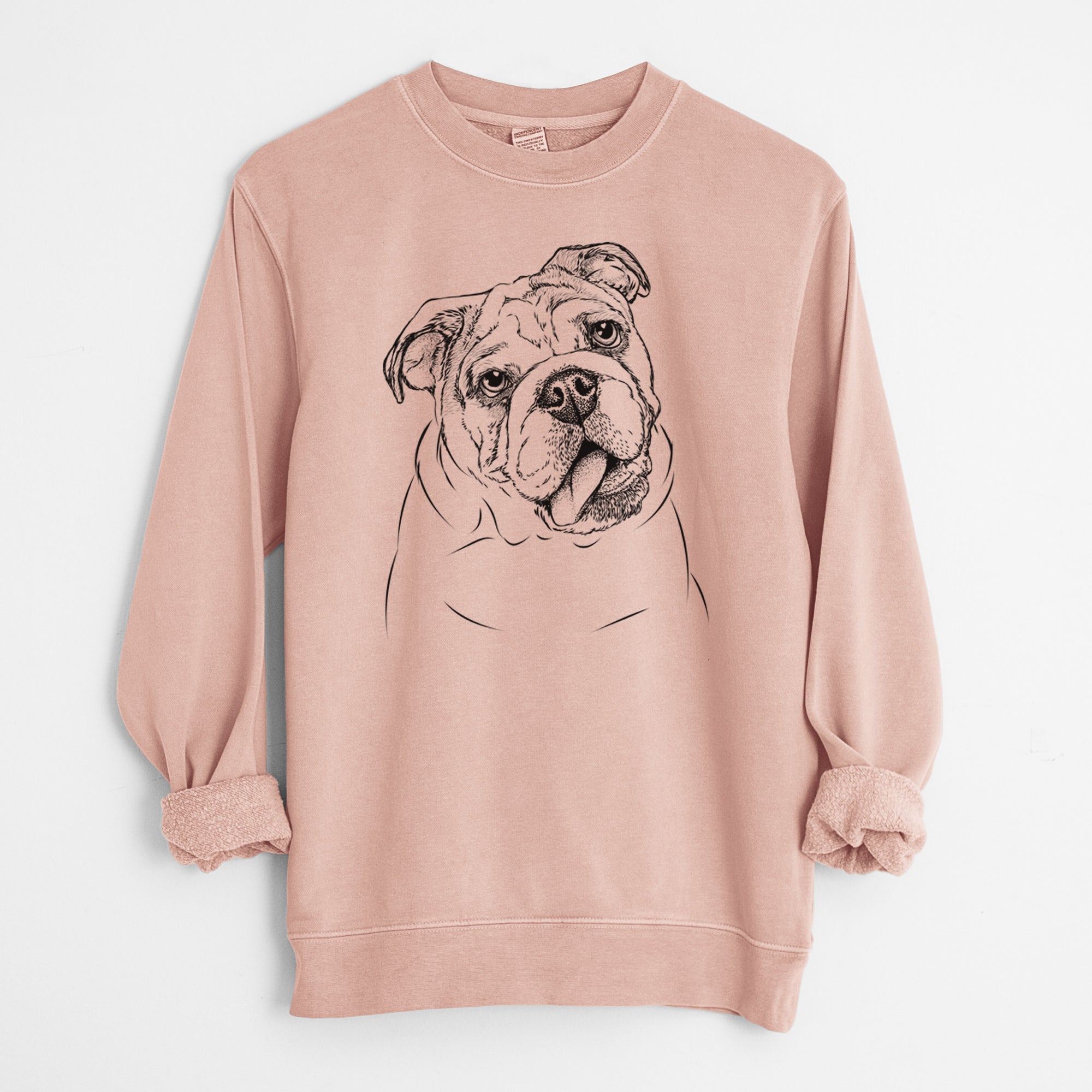 Bare Benson the English Bulldog - Unisex Pigment Dyed Crew Sweatshirt