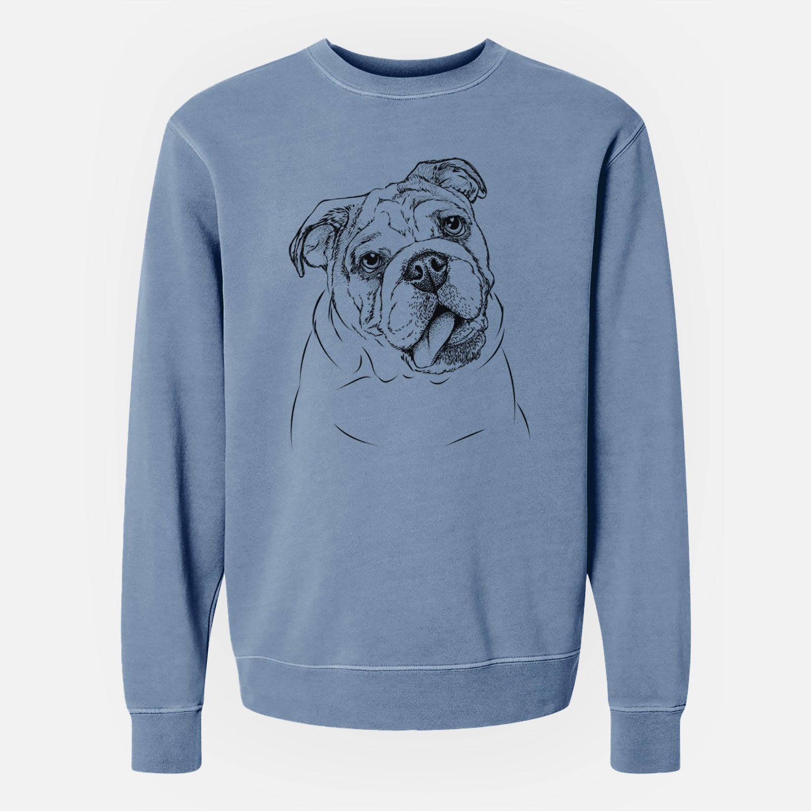 Bare Benson the English Bulldog - Unisex Pigment Dyed Crew Sweatshirt