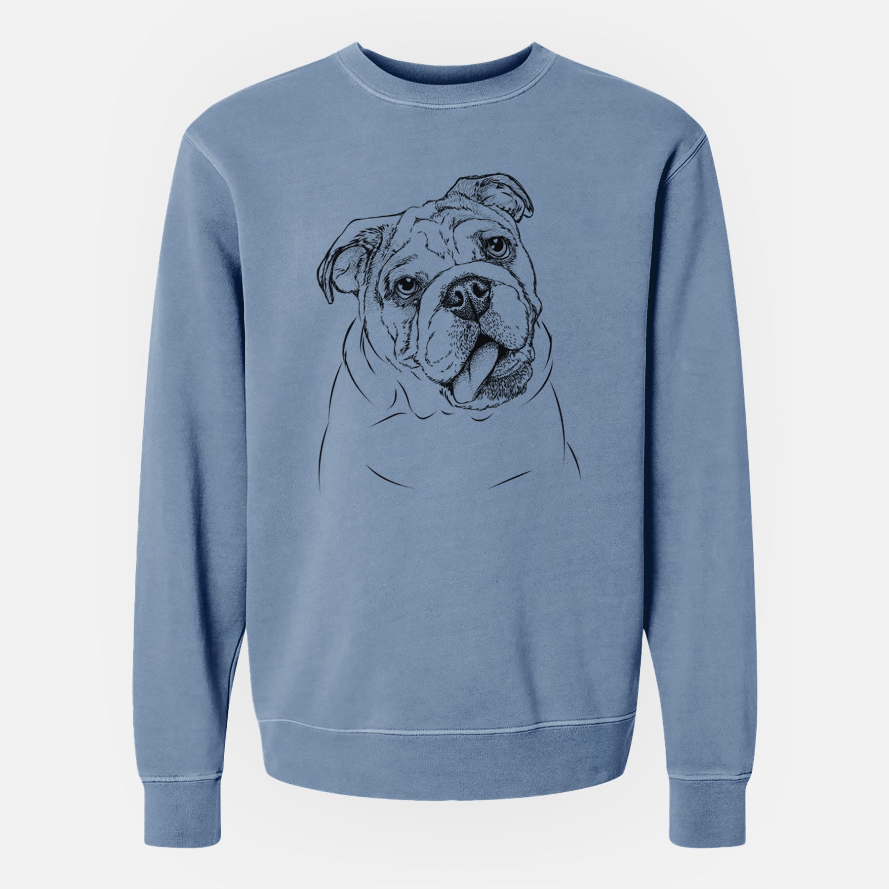 Bare Benson the English Bulldog - Unisex Pigment Dyed Crew Sweatshirt