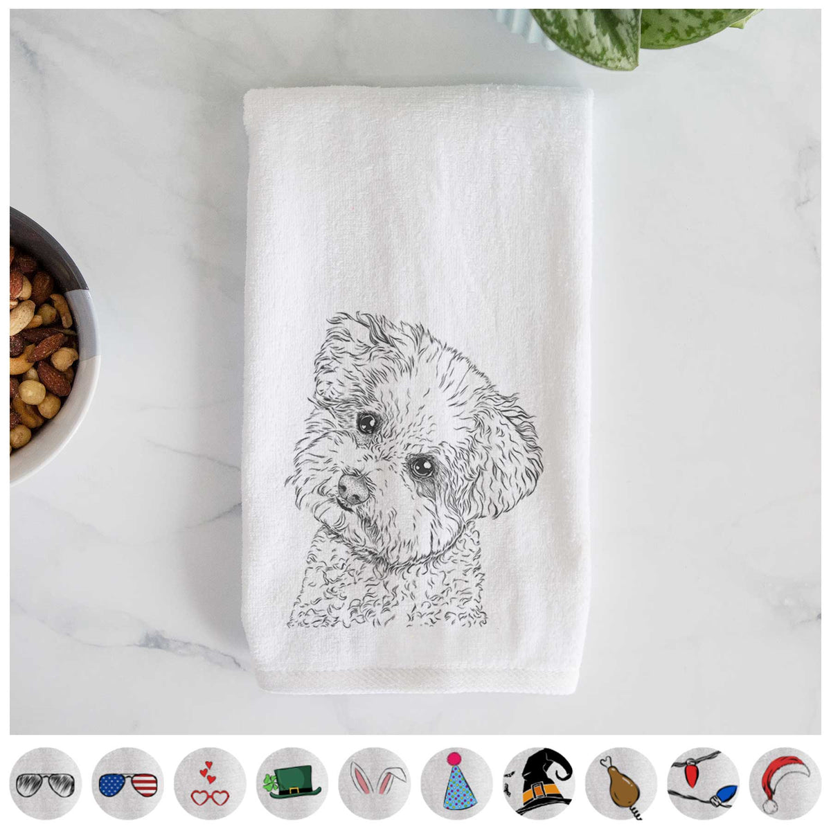 Bento the Bolognese Decorative Hand Towel