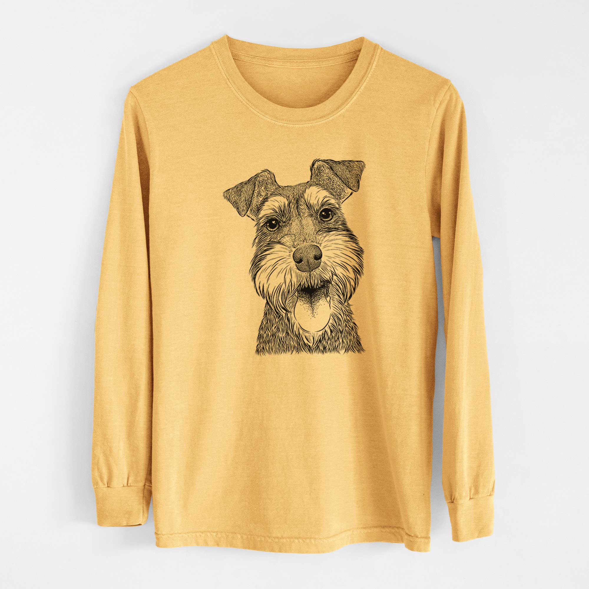 Bare Bernadette the Mini Schnauzer - Heavyweight 100% Cotton Long Sleeve