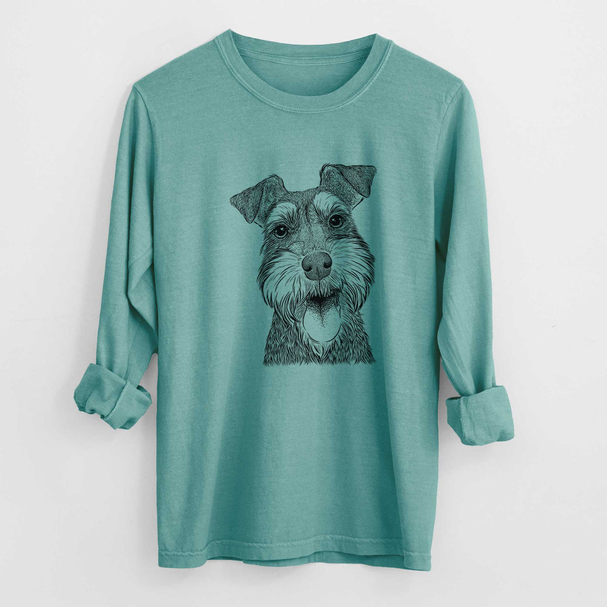 Bare Bernadette the Mini Schnauzer - Heavyweight 100% Cotton Long Sleeve