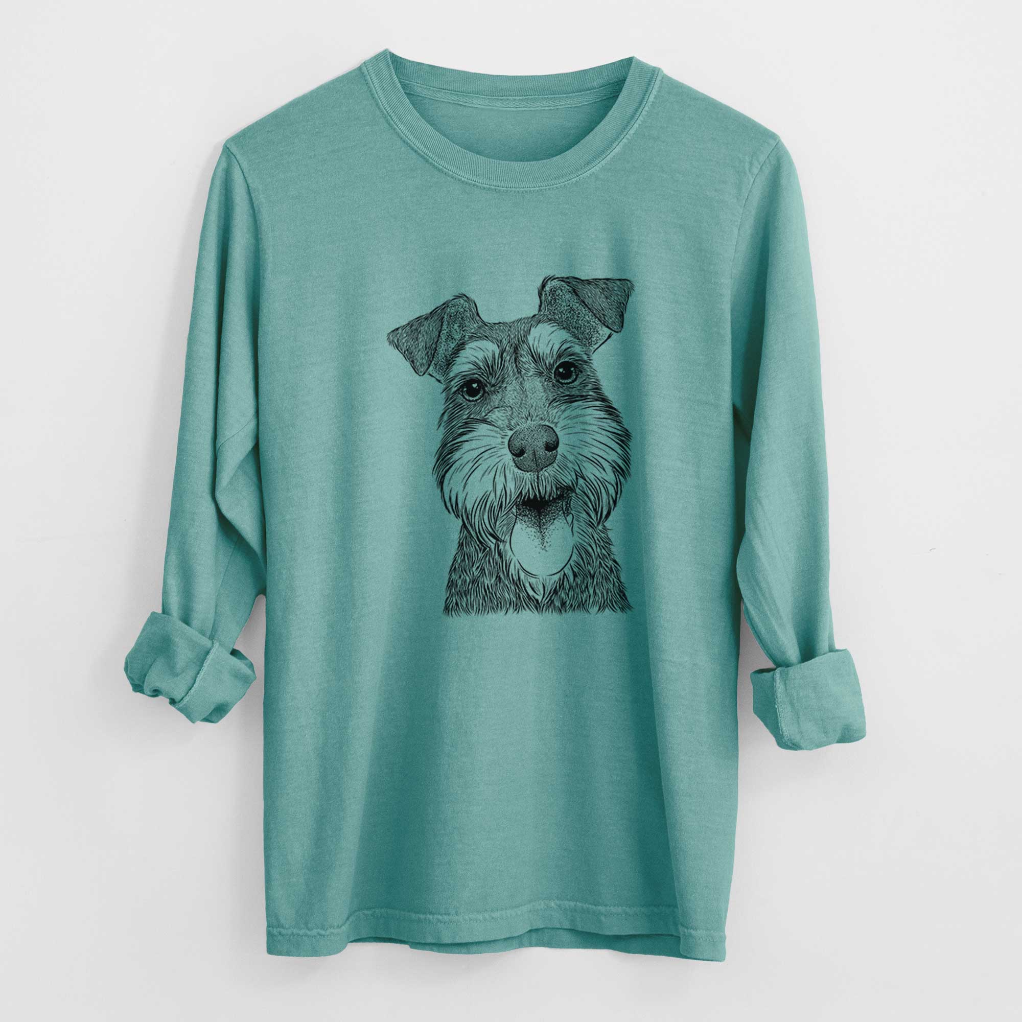 Bare Bernadette the Mini Schnauzer - Heavyweight 100% Cotton Long Sleeve