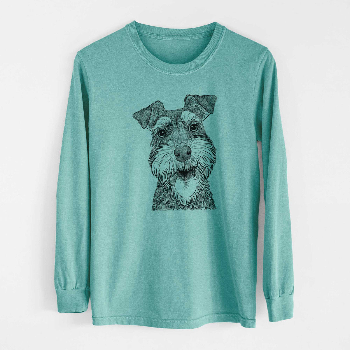 Bare Bernadette the Mini Schnauzer - Heavyweight 100% Cotton Long Sleeve