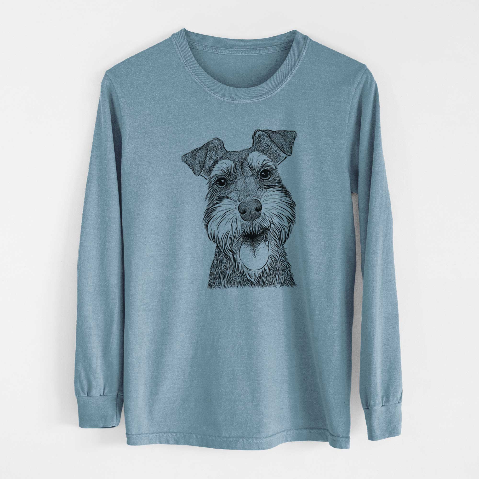 Bare Bernadette the Mini Schnauzer - Heavyweight 100% Cotton Long Sleeve