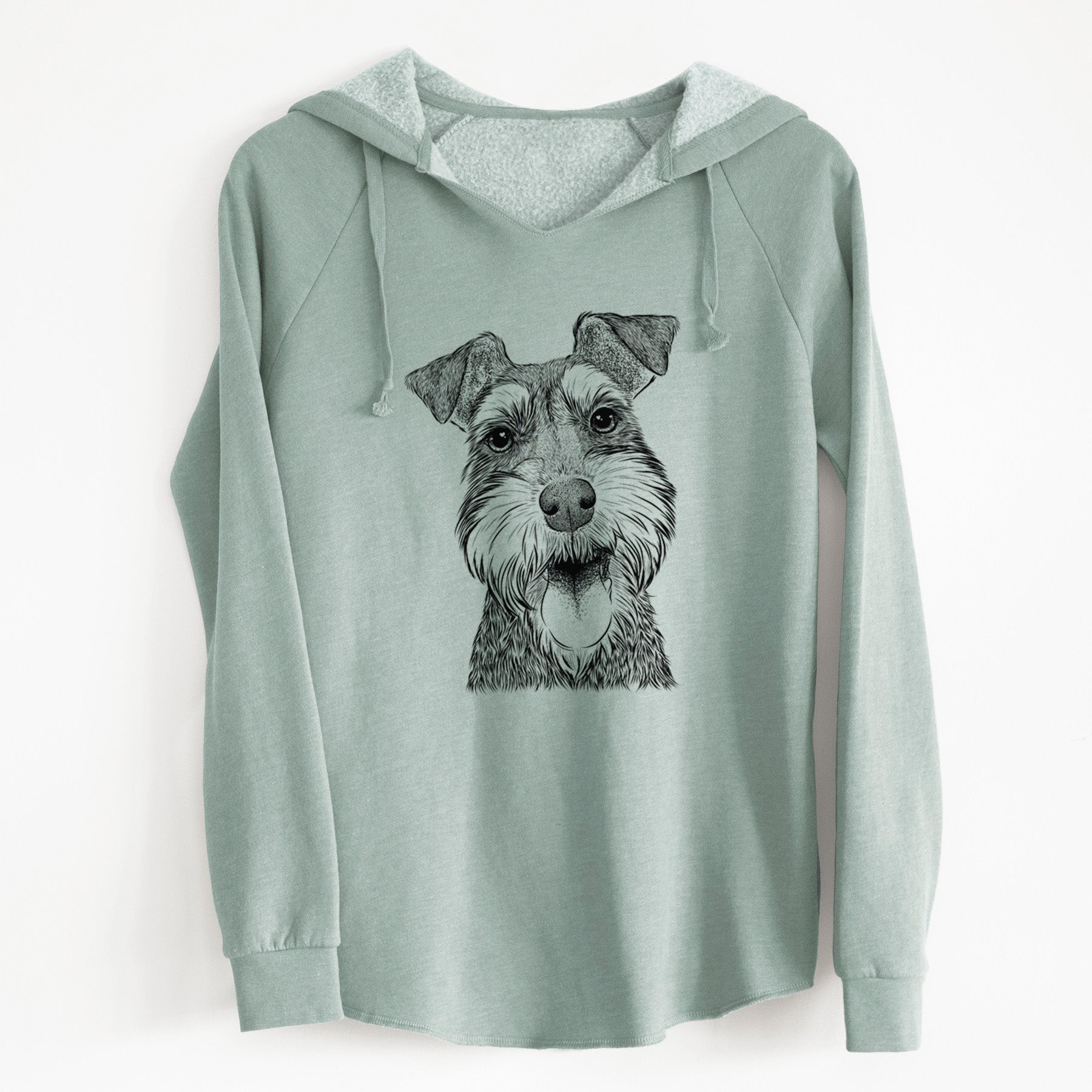 Bare Bernadette the Mini Schnauzer - Cali Wave Hooded Sweatshirt