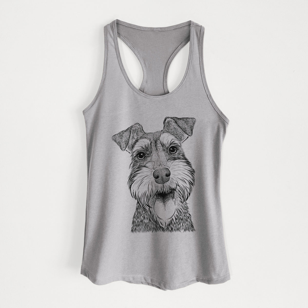 Bernadette the Mini Schnauzer - Women&#39;s Racerback Tanktop