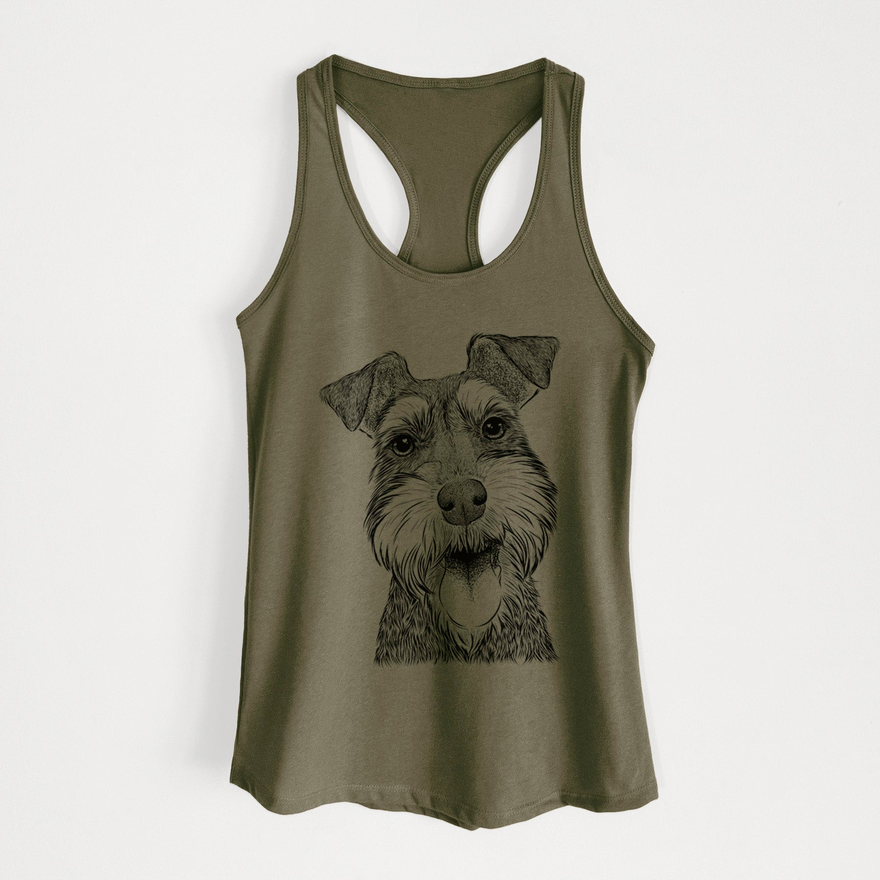 Bernadette the Mini Schnauzer - Women's Racerback Tanktop