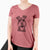 Bare Bernadette the Mini Schnauzer - Women's V-neck Shirt