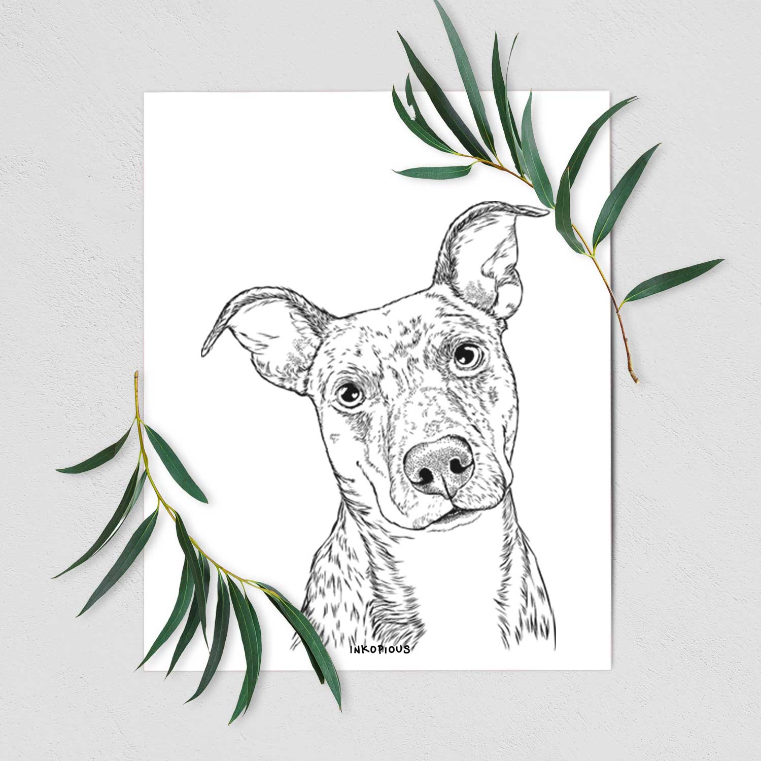 Bianca the Mixed Breed Art Print