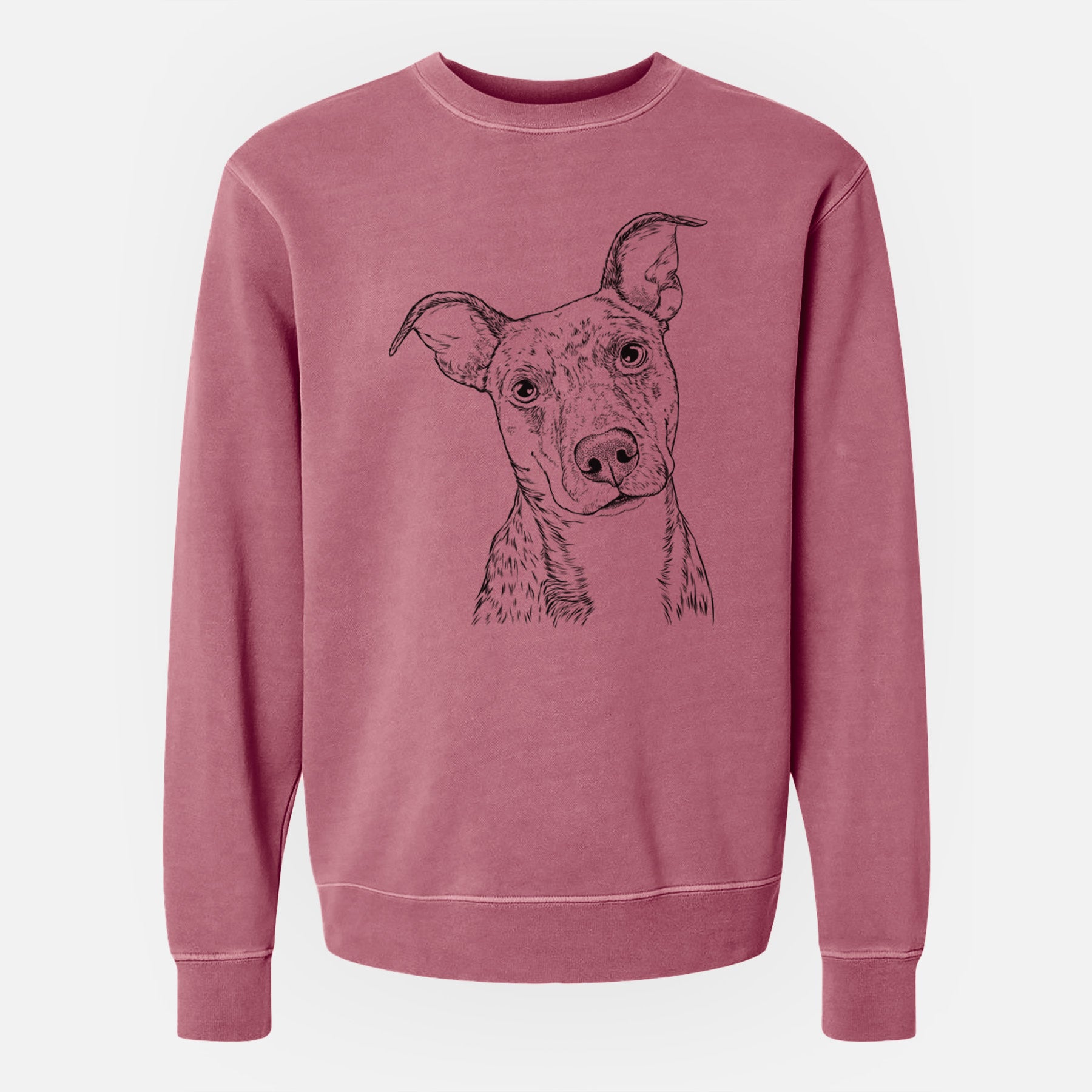Bare Bianca the Mixed Breed - Unisex Pigment Dyed Crew Sweatshirt