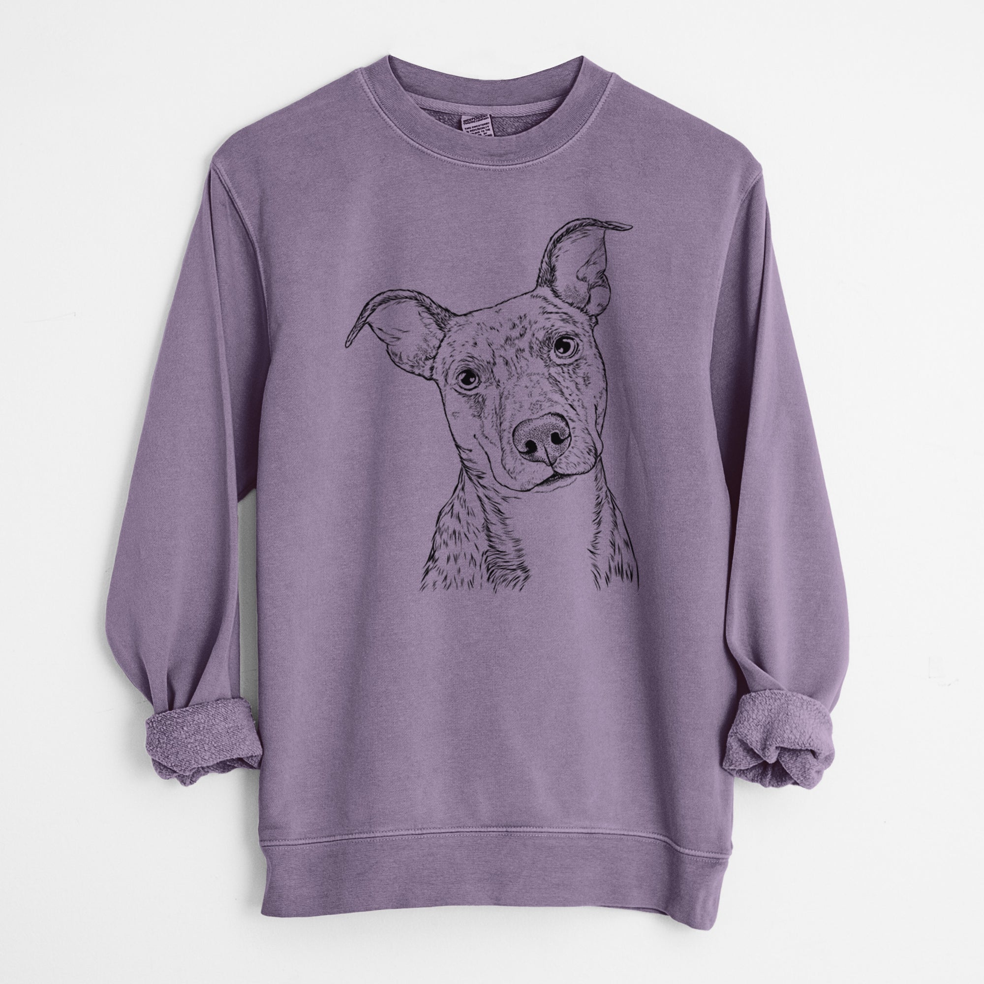 Bare Bianca the Mixed Breed - Unisex Pigment Dyed Crew Sweatshirt