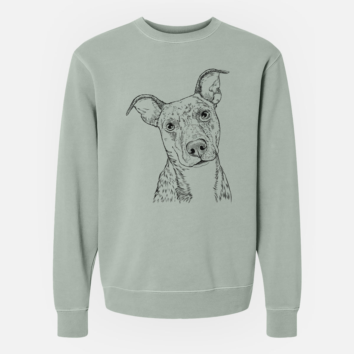 Bare Bianca the Mixed Breed - Unisex Pigment Dyed Crew Sweatshirt