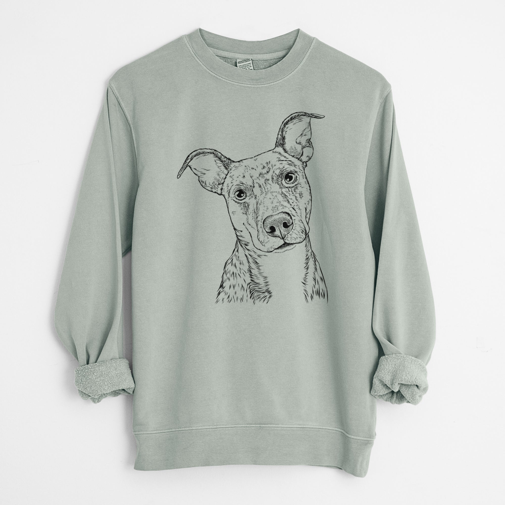 Bare Bianca the Mixed Breed - Unisex Pigment Dyed Crew Sweatshirt