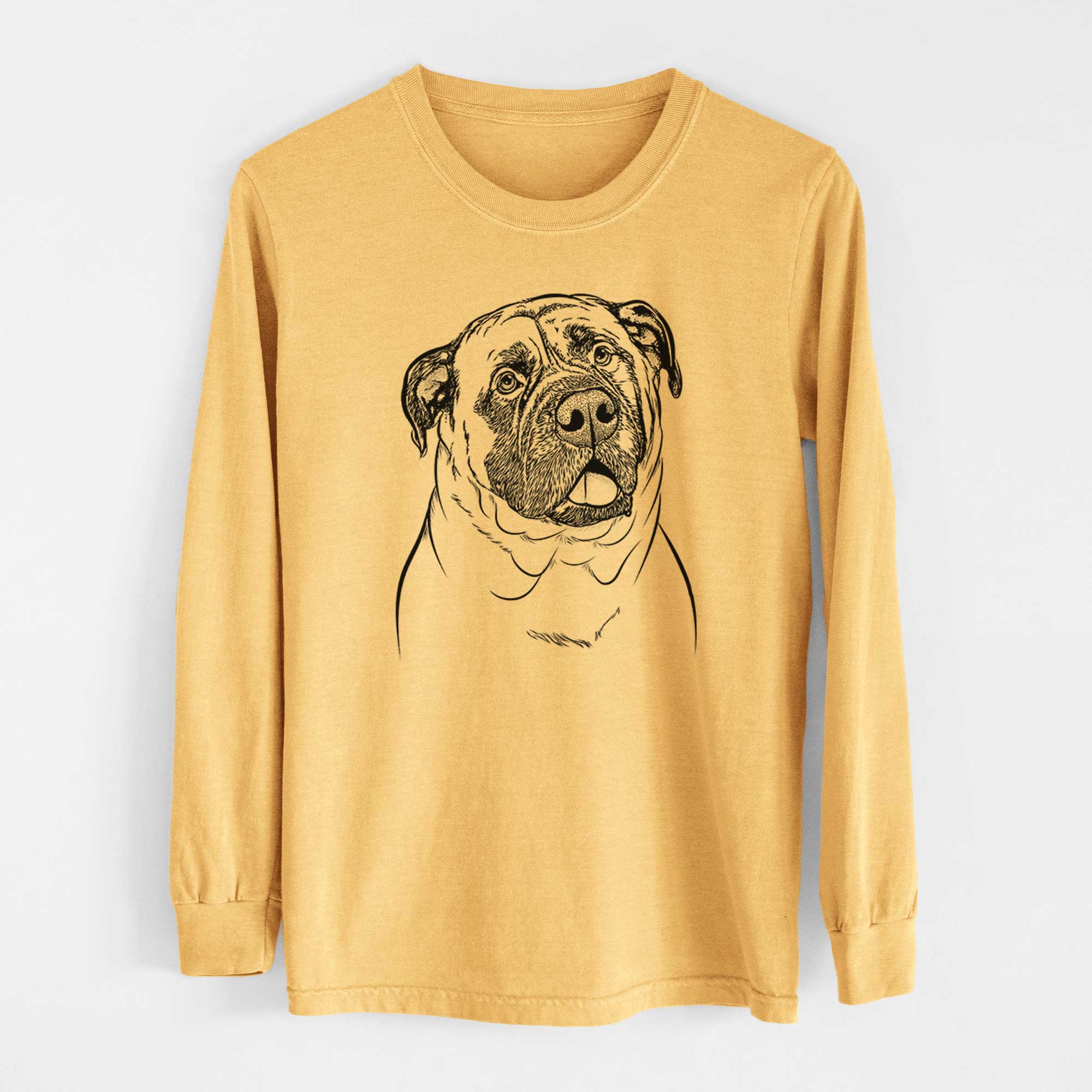 Bare Big P the English Mastiff - Heavyweight 100% Cotton Long Sleeve