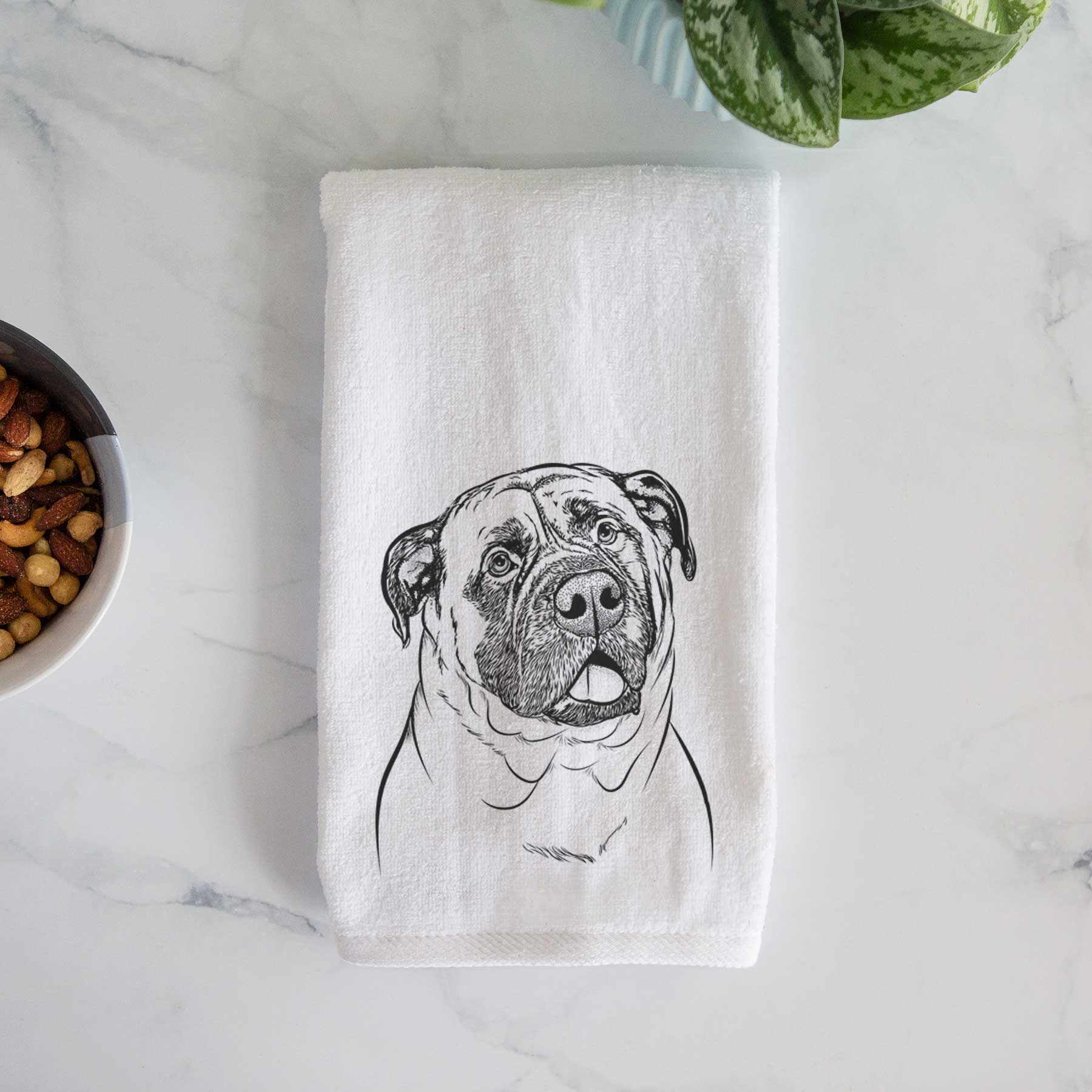 Big P the English Mastiff Decorative Hand Towel