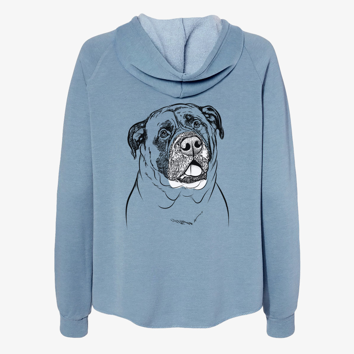 Big P the English Mastiff - Women's Cali Wave Zip-Up Sweatshirt