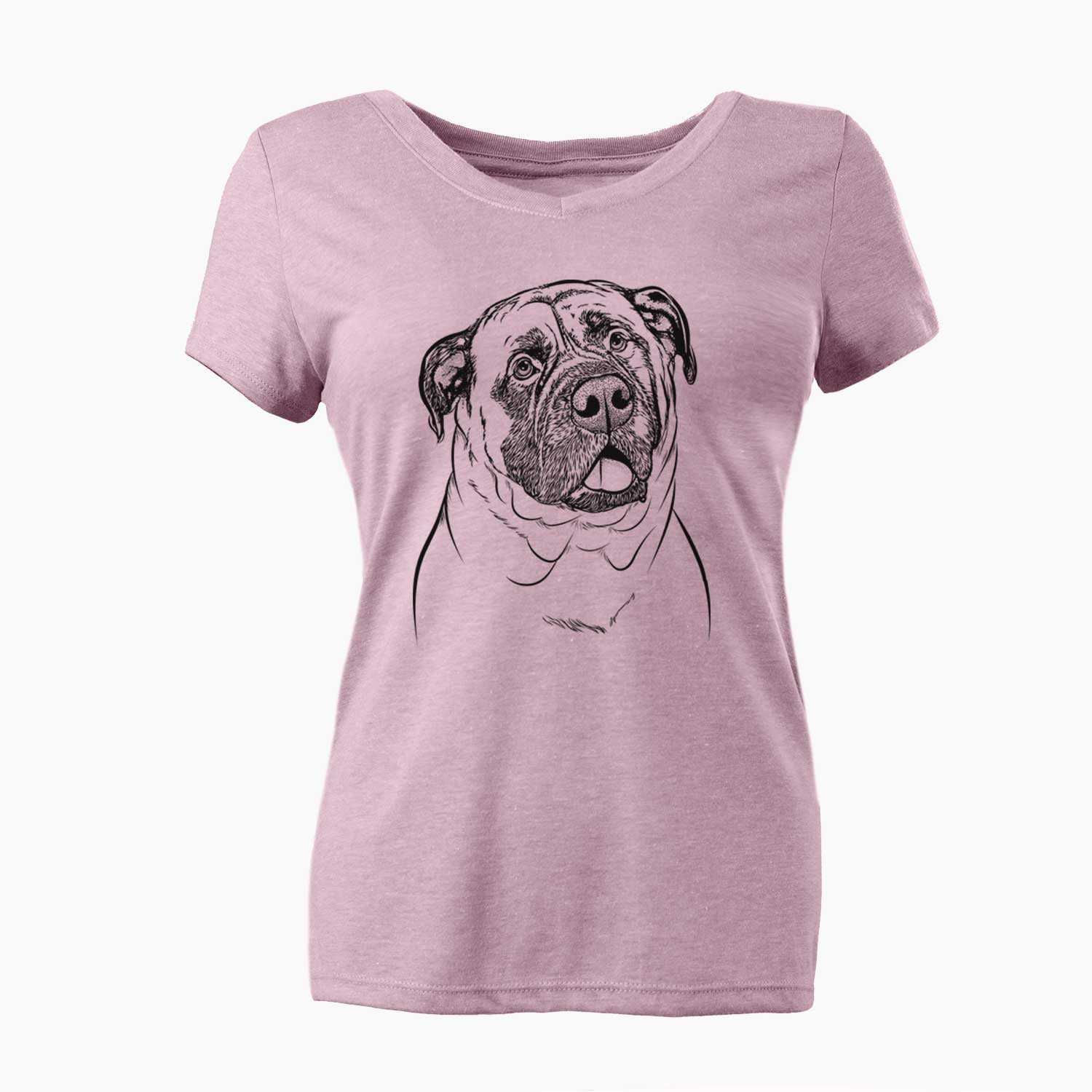 Bare Big P the English Mastiff - Women's V-neck Shirt