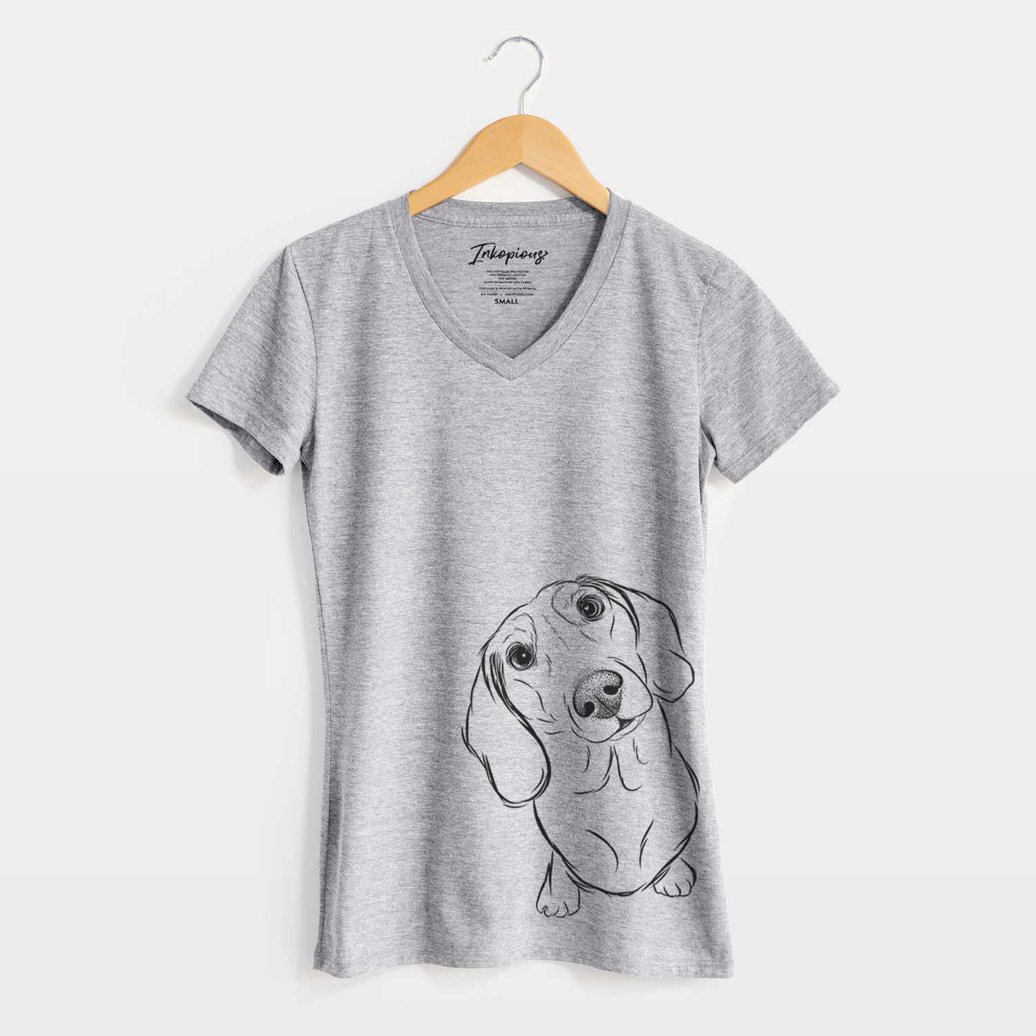Bare Bill the Dachshund - Women's V-neck Shirt