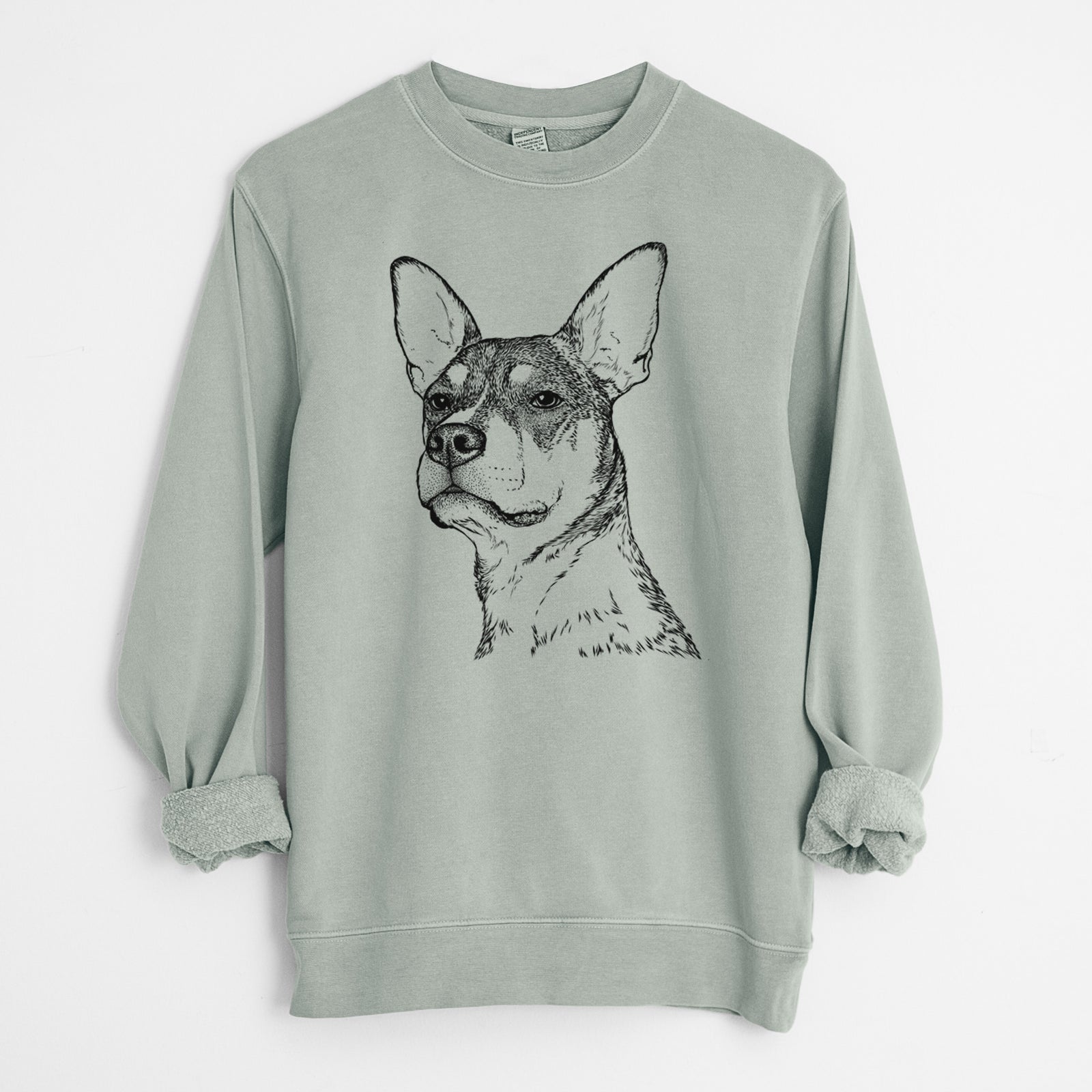 Bare Bill the Heeler Mix - Unisex Pigment Dyed Crew Sweatshirt