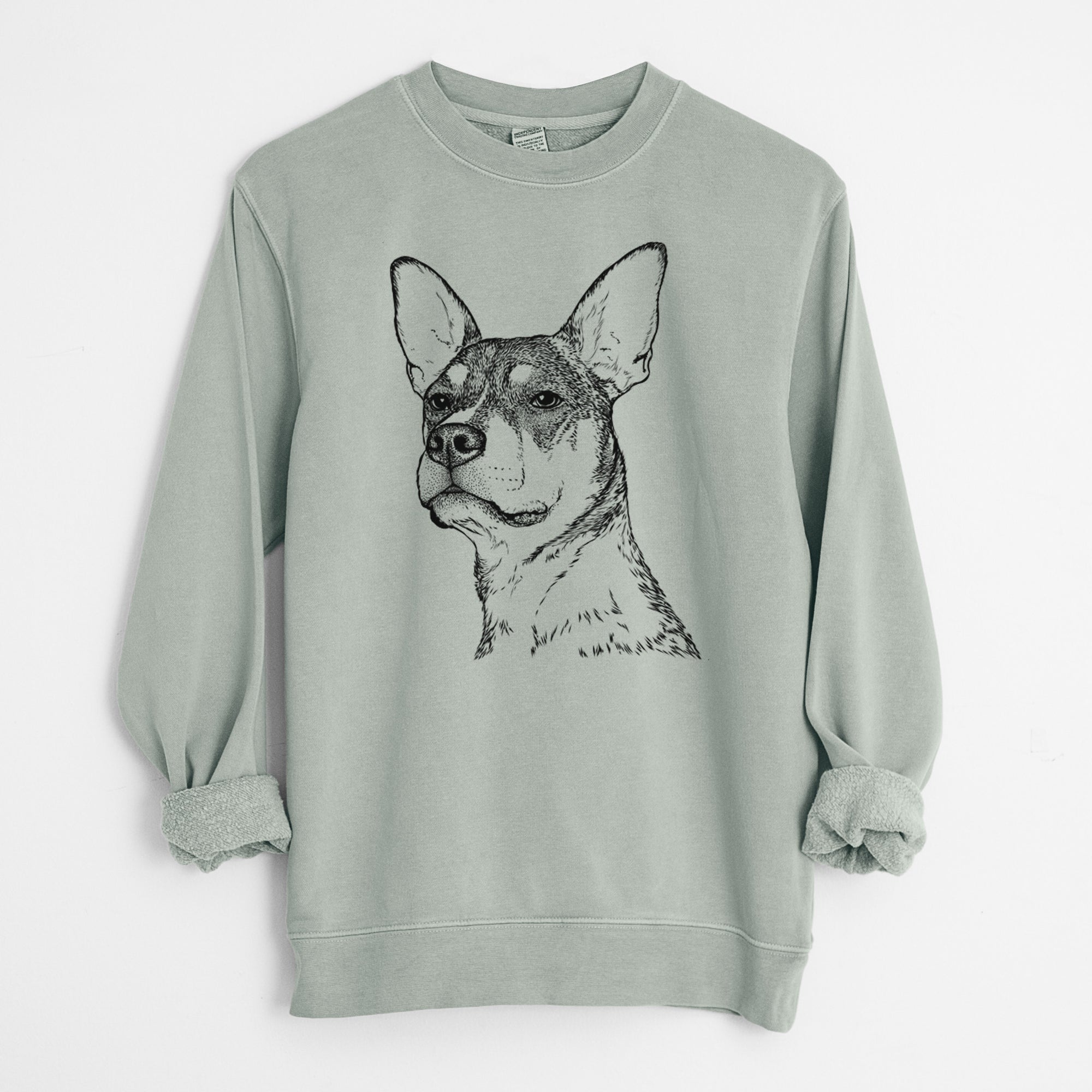 Bare Bill the Heeler Mix - Unisex Pigment Dyed Crew Sweatshirt