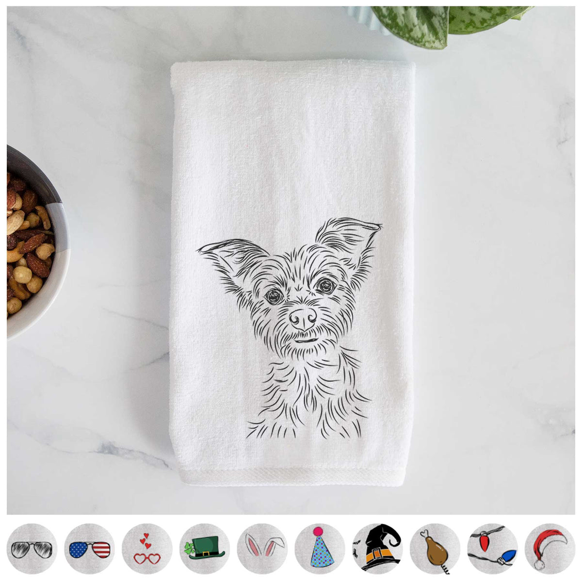 Bingo the Yorkshire Terrier Decorative Hand Towel