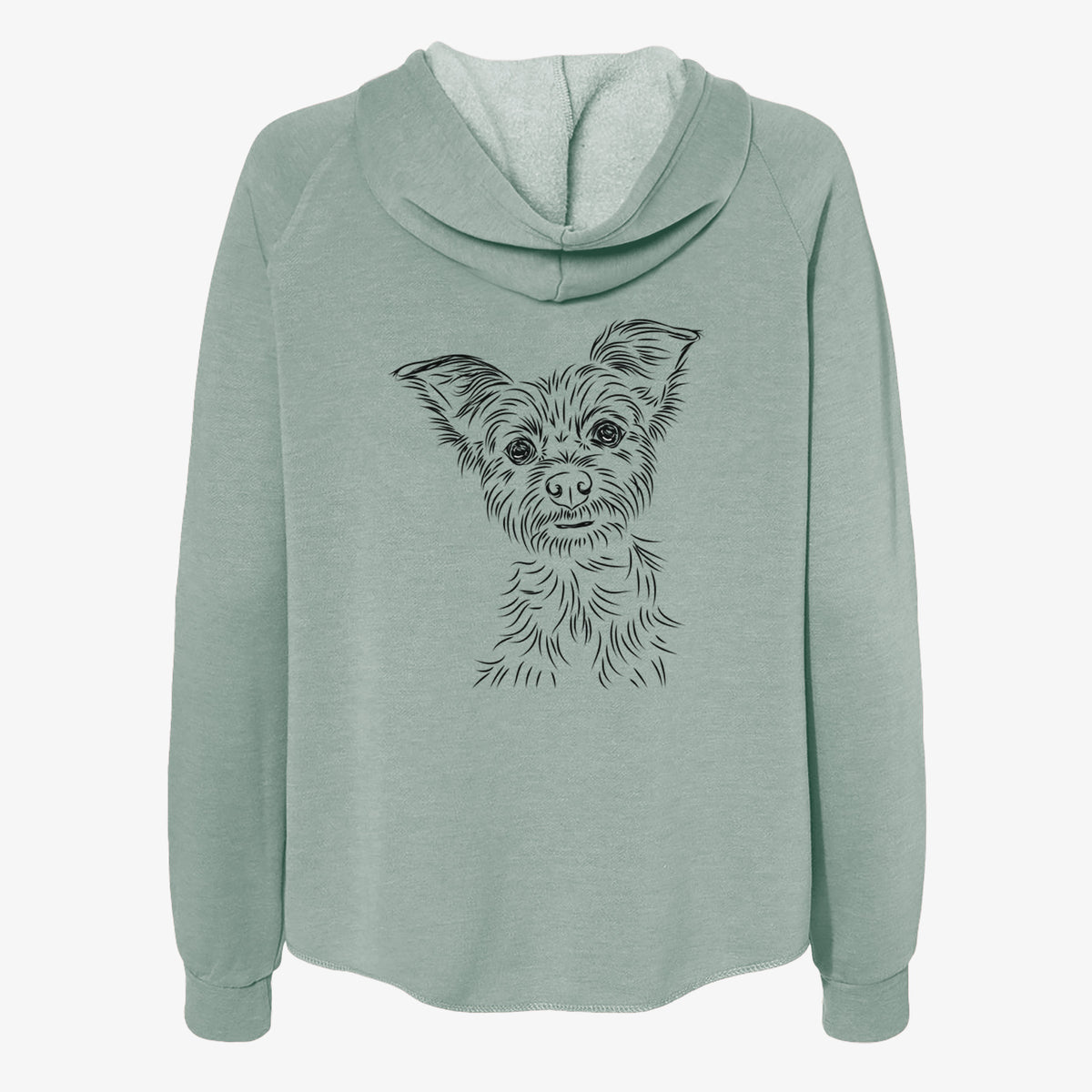 Bingo the Yorkshire Terrier - Women's Cali Wave Zip-Up Sweatshirt