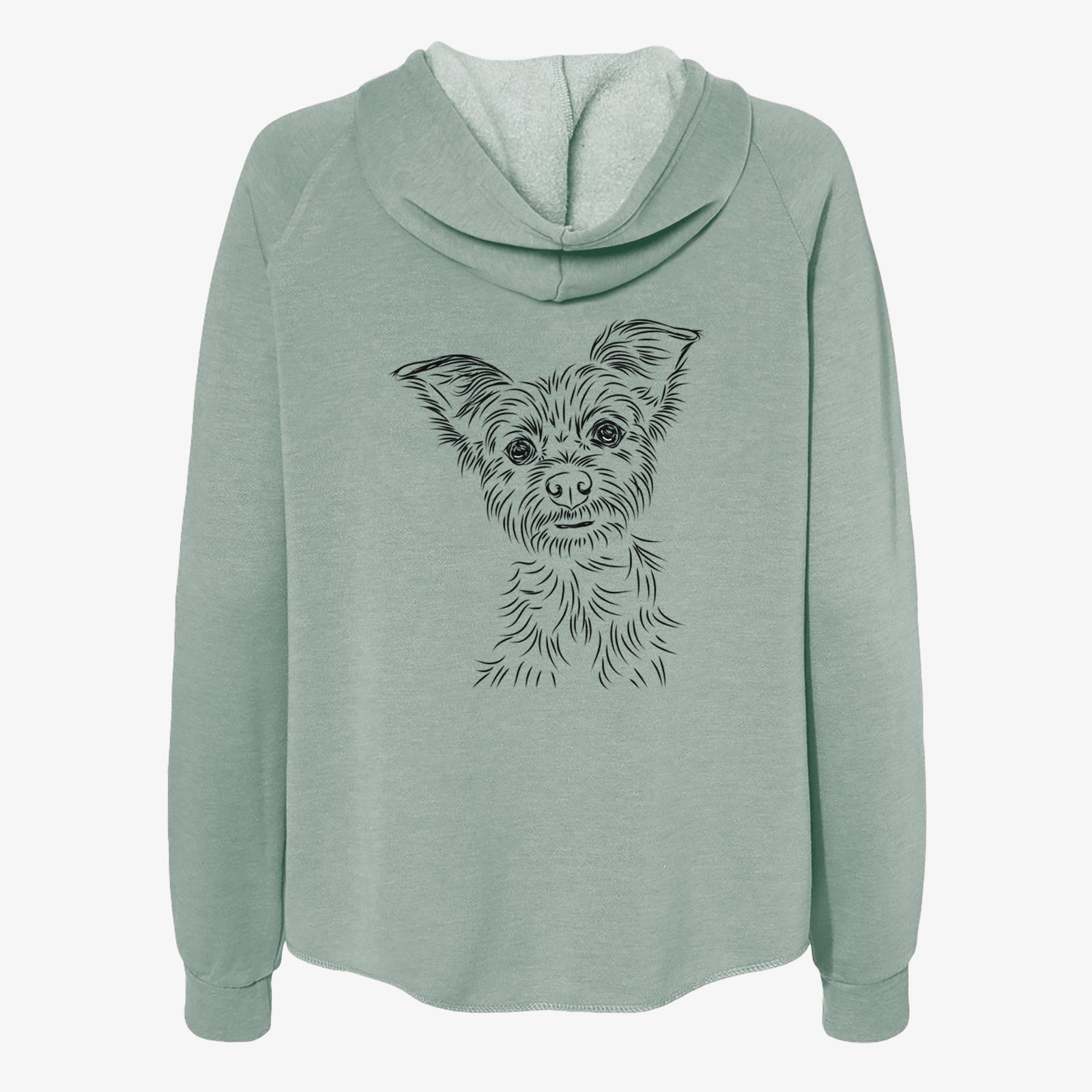 Bingo the Yorkshire Terrier - Women's Cali Wave Zip-Up Sweatshirt
