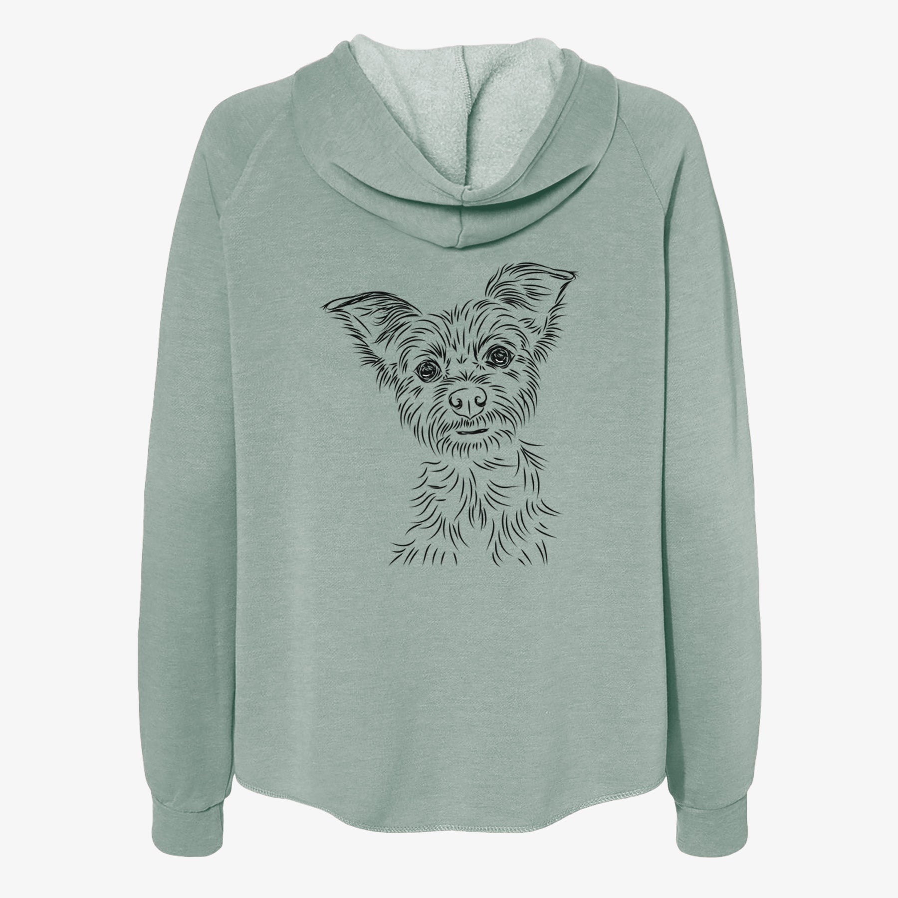 Bingo the Yorkshire Terrier - Women's Cali Wave Zip-Up Sweatshirt