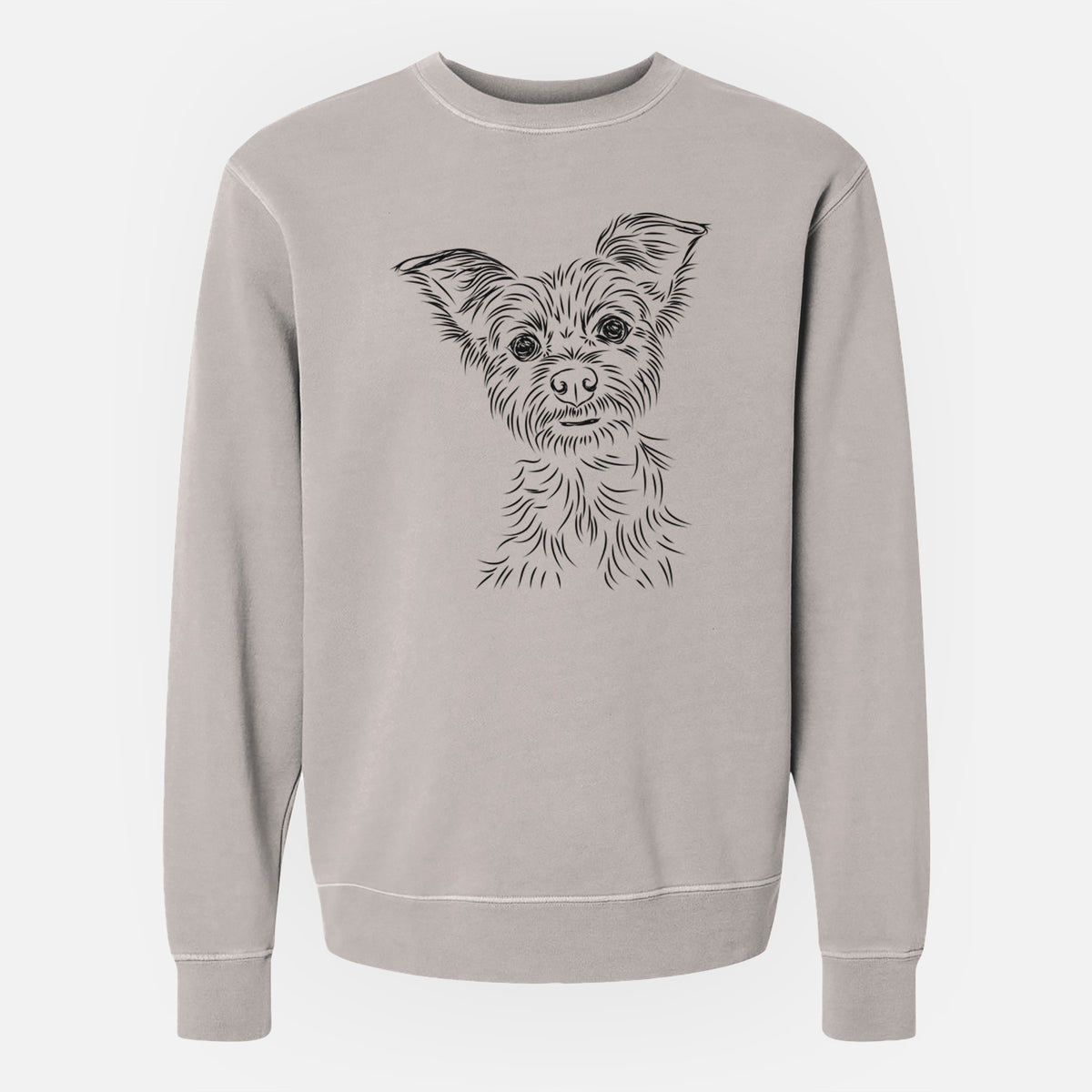 Bare Bingo the Yorkshire Terrier - Unisex Pigment Dyed Crew Sweatshirt