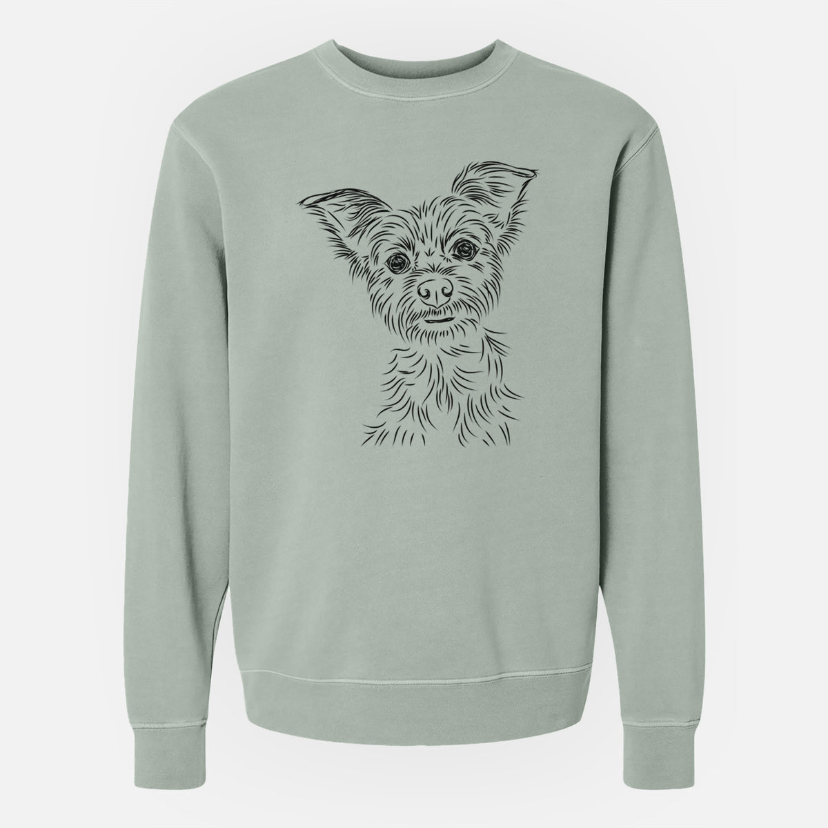 Bare Bingo the Yorkshire Terrier - Unisex Pigment Dyed Crew Sweatshirt