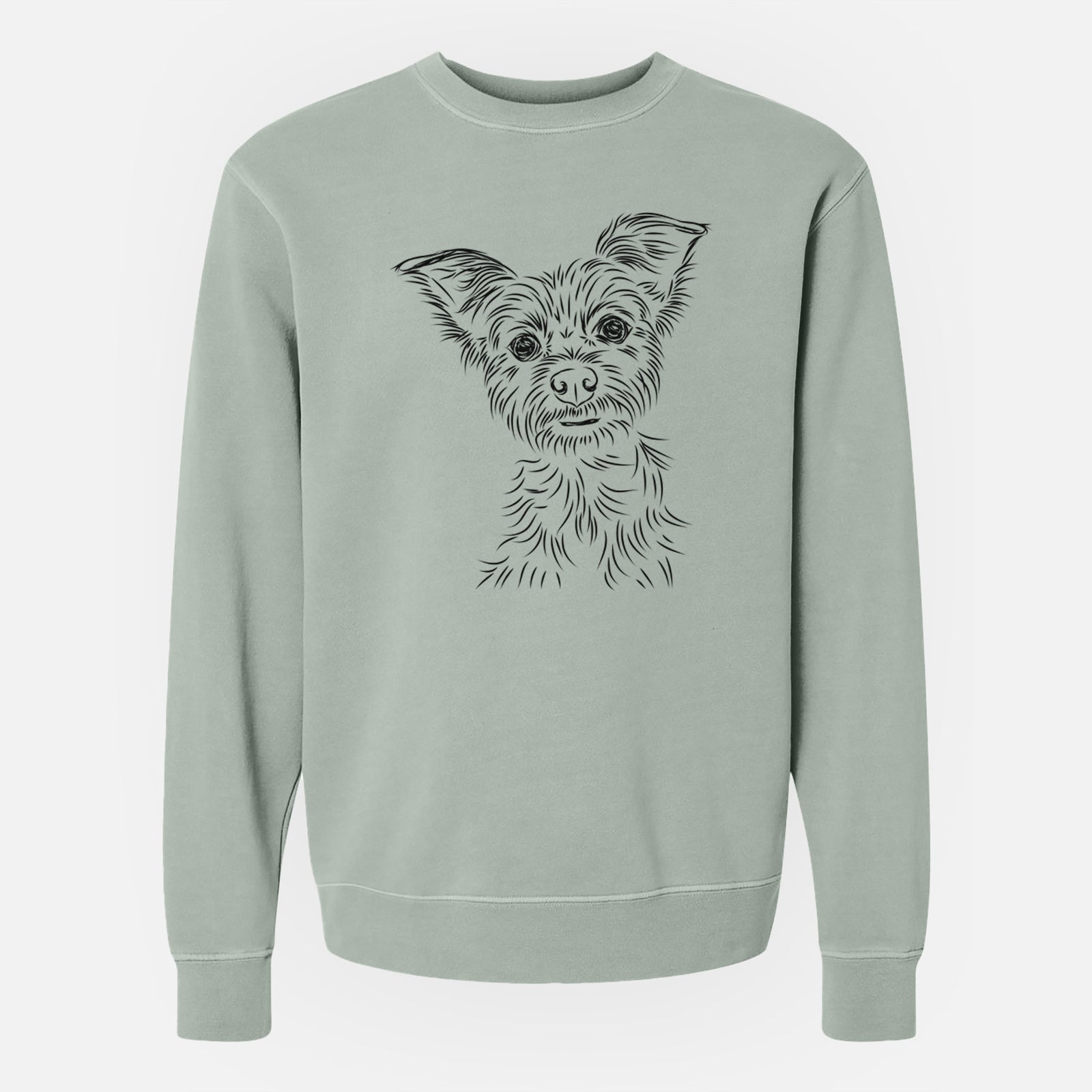 Bare Bingo the Yorkshire Terrier - Unisex Pigment Dyed Crew Sweatshirt