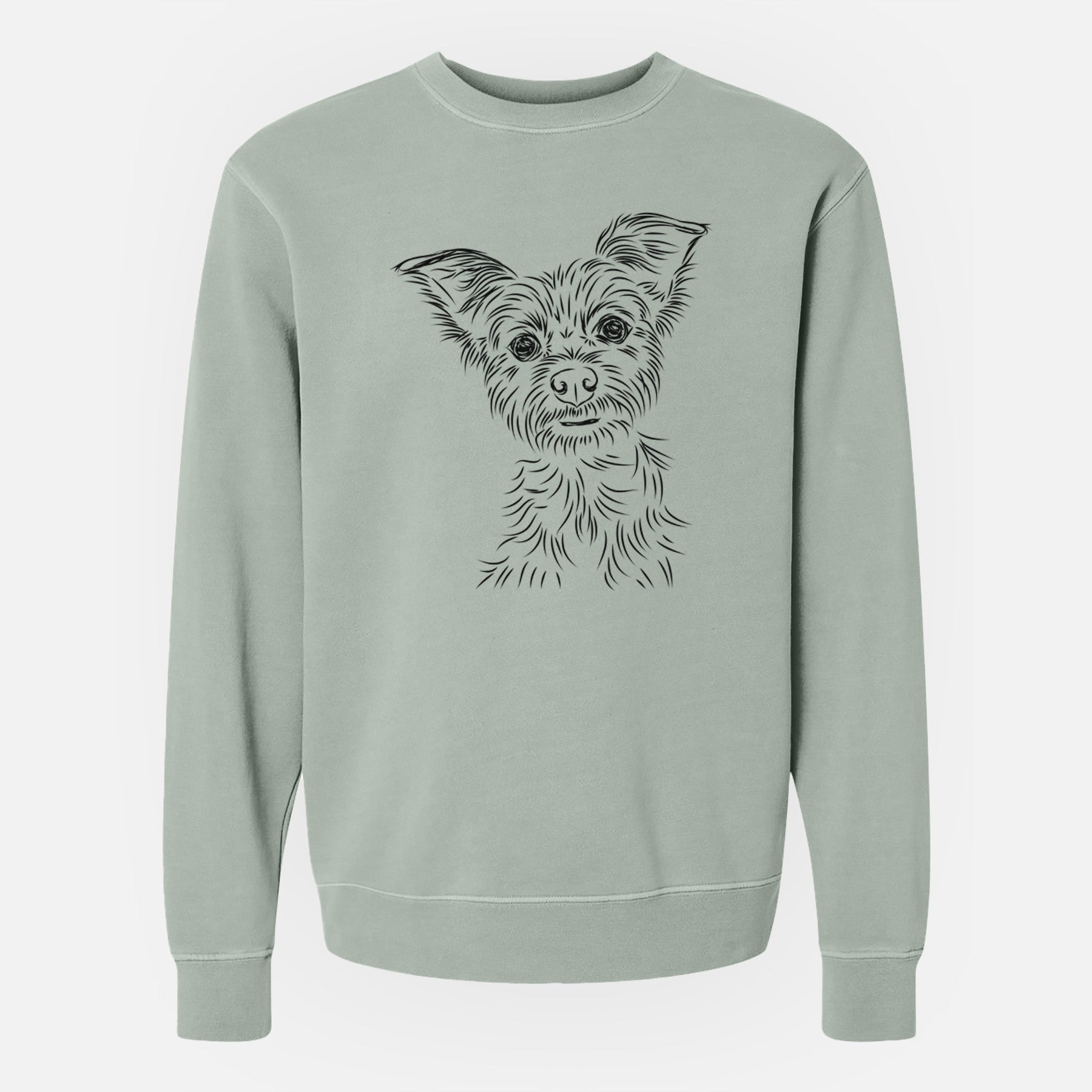 Bare Bingo the Yorkshire Terrier - Unisex Pigment Dyed Crew Sweatshirt