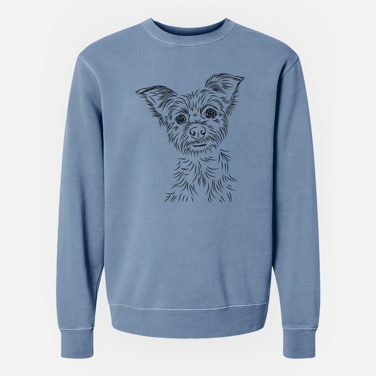 Bare Bingo the Yorkshire Terrier - Unisex Pigment Dyed Crew Sweatshirt
