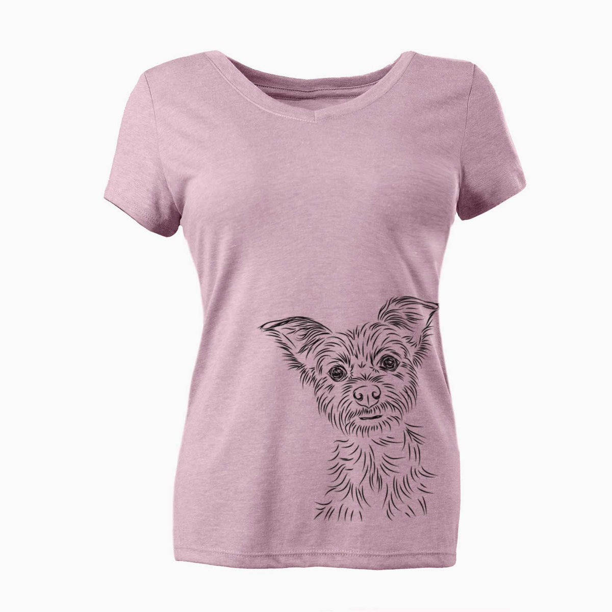 Bare Bingo the Yorkshire Terrier - Women's V-neck Shirt