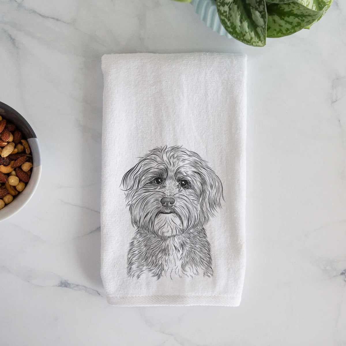 Bingo the Mixed Breed Decorative Hand Towel