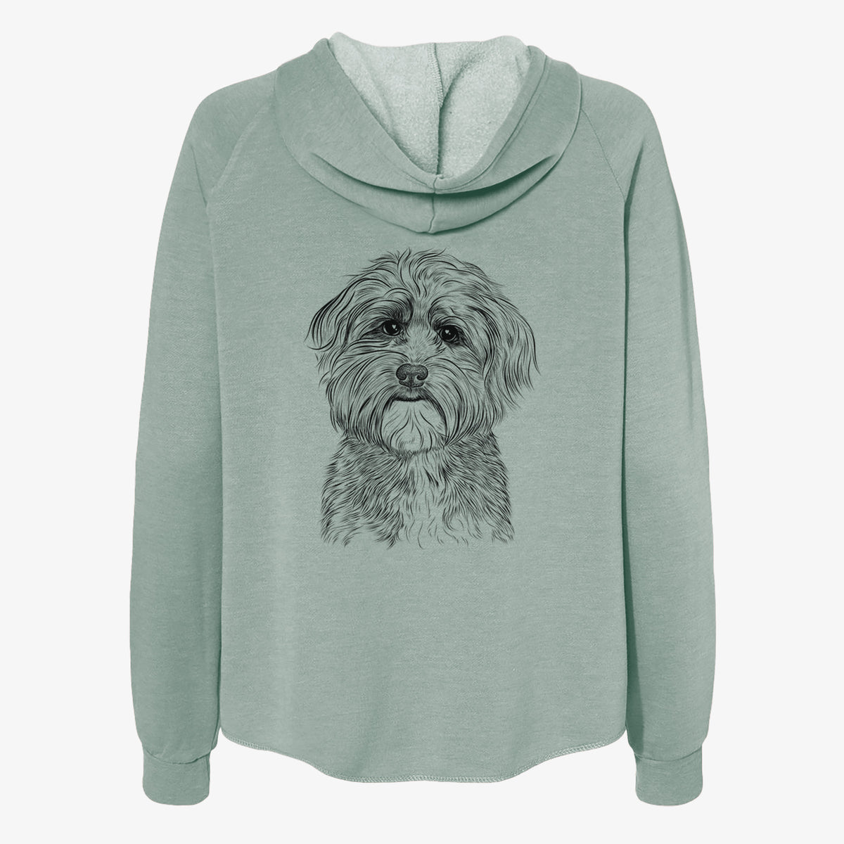 Bingo the Mixed Breed - Women's Cali Wave Zip-Up Sweatshirt