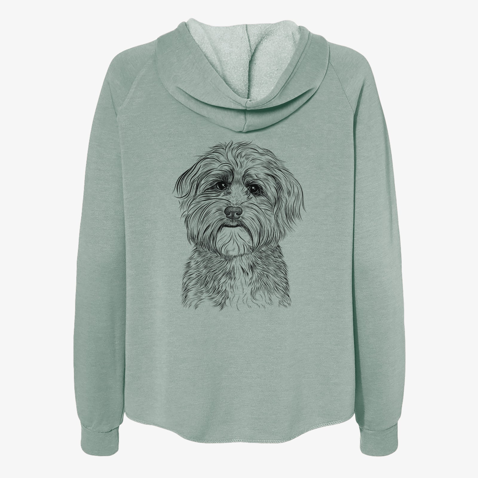 Bingo the Mixed Breed - Women's Cali Wave Zip-Up Sweatshirt