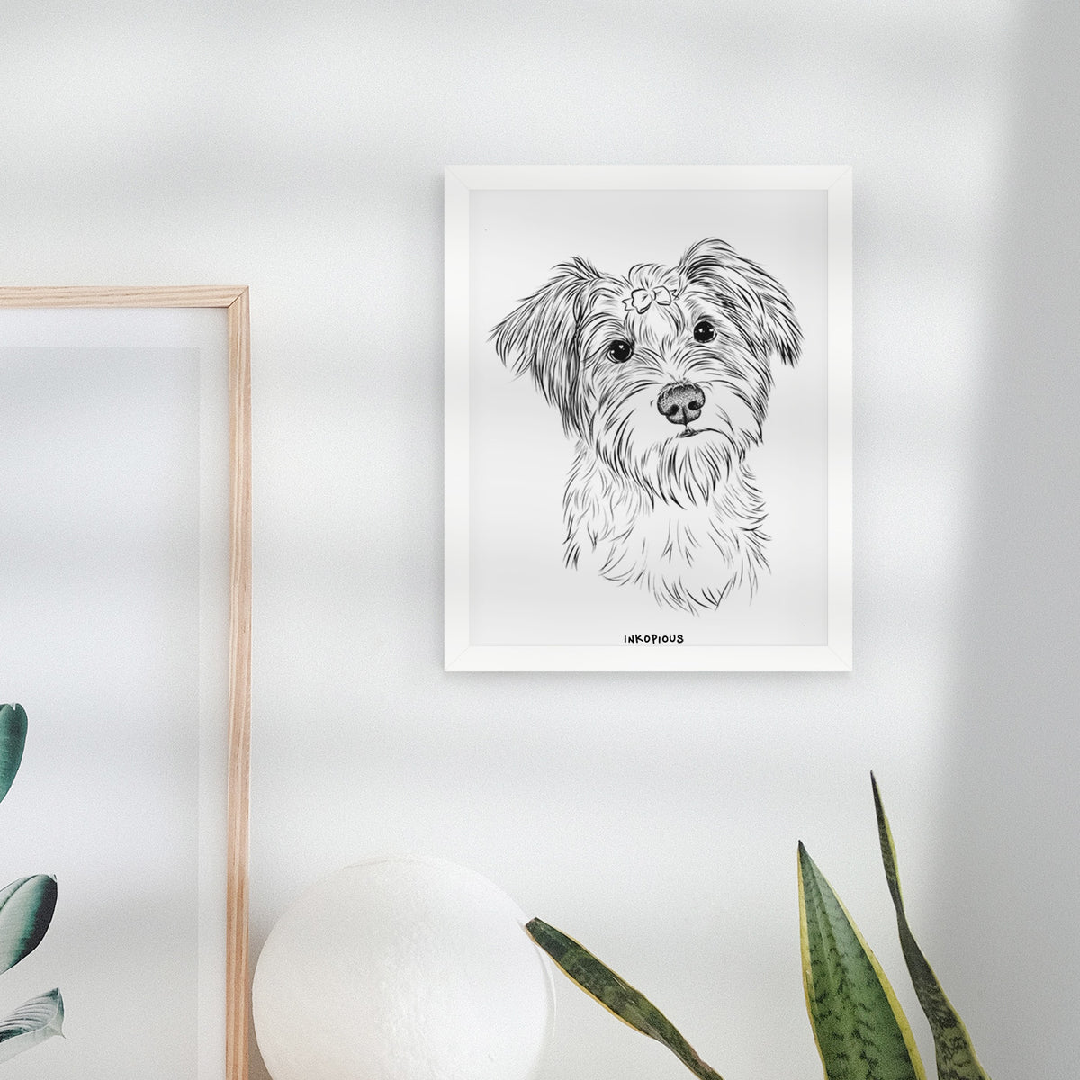 Birdee the Schnauzer Mix Art Print