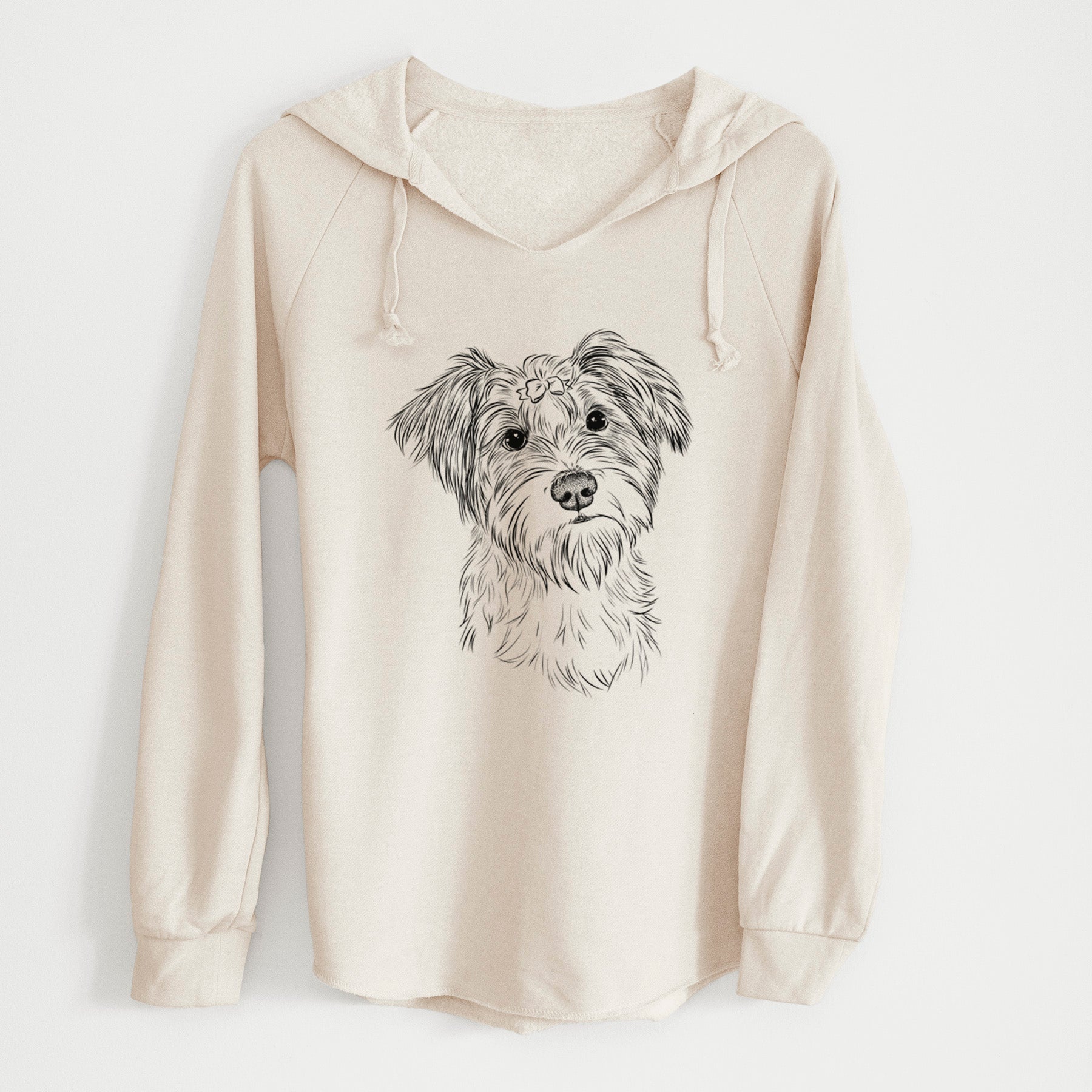 Bare Birdee the Schnauzer Mix - Cali Wave Hooded Sweatshirt