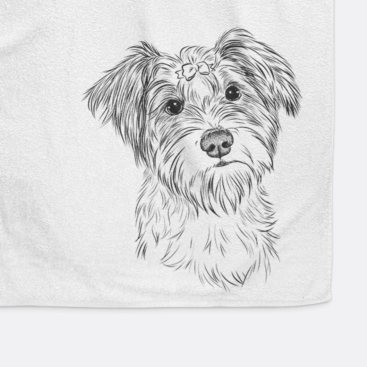 Birdee the Schnauzer Mix Decorative Hand Towel