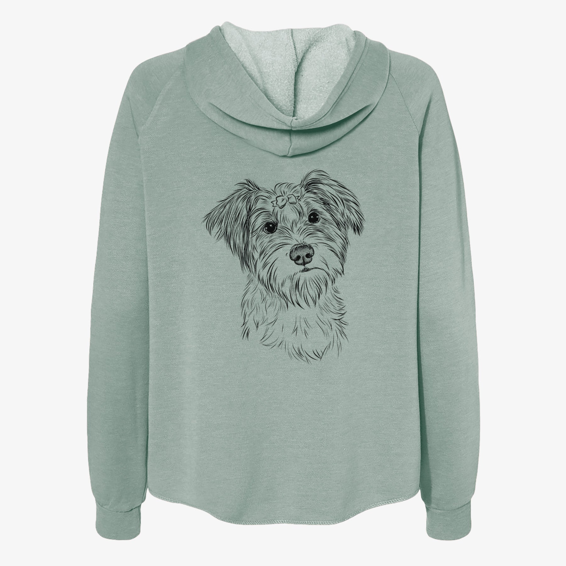 Birdee the Schnauzer Mix - Women's Cali Wave Zip-Up Sweatshirt