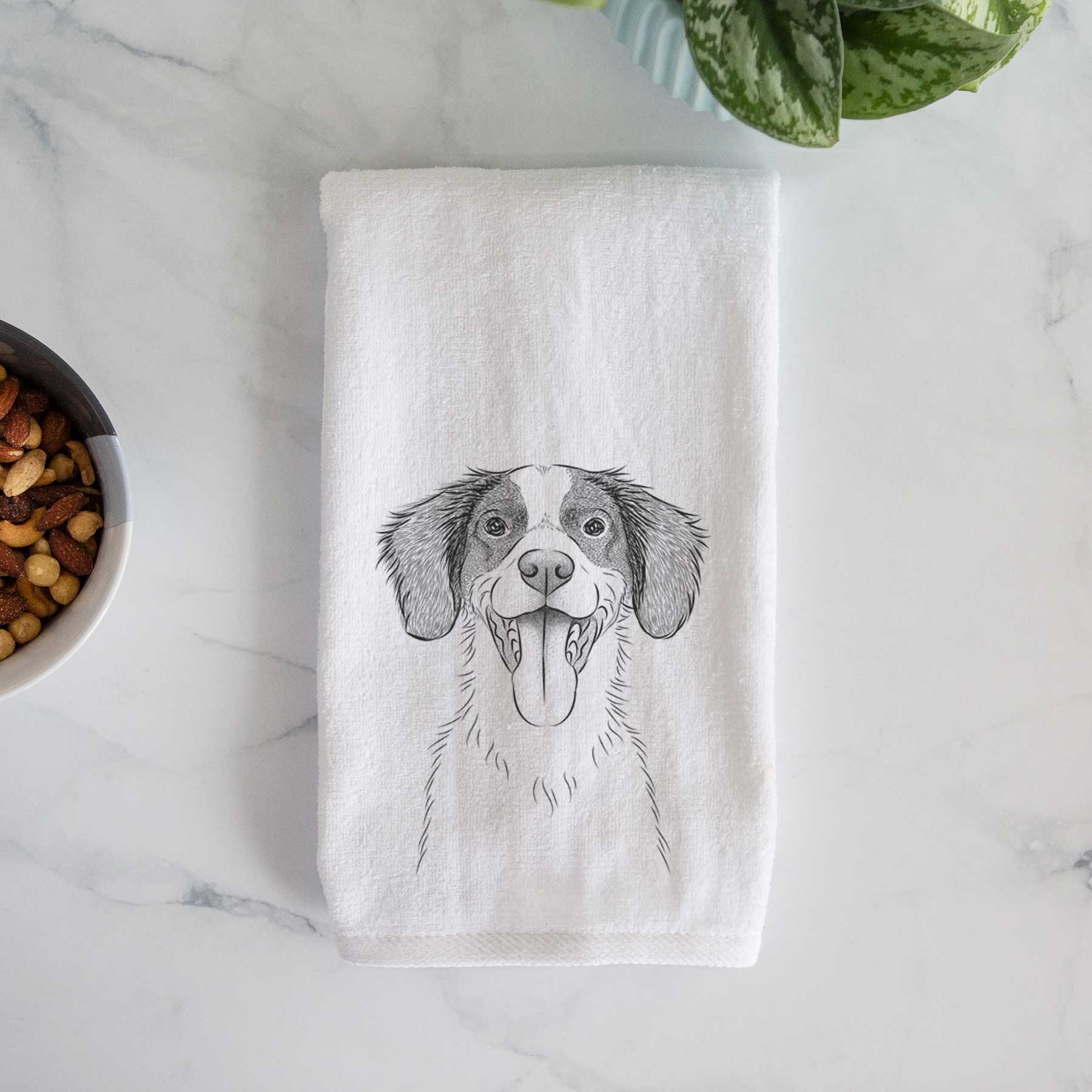 Birdie the Brittany Decorative Hand Towel