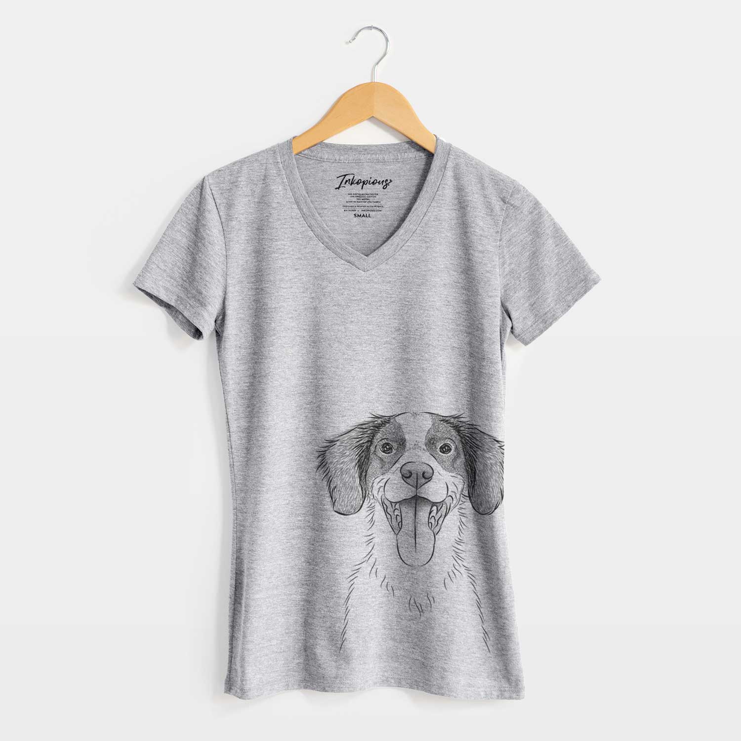 Bare Birdie the Brittany - Women's V-neck Shirt