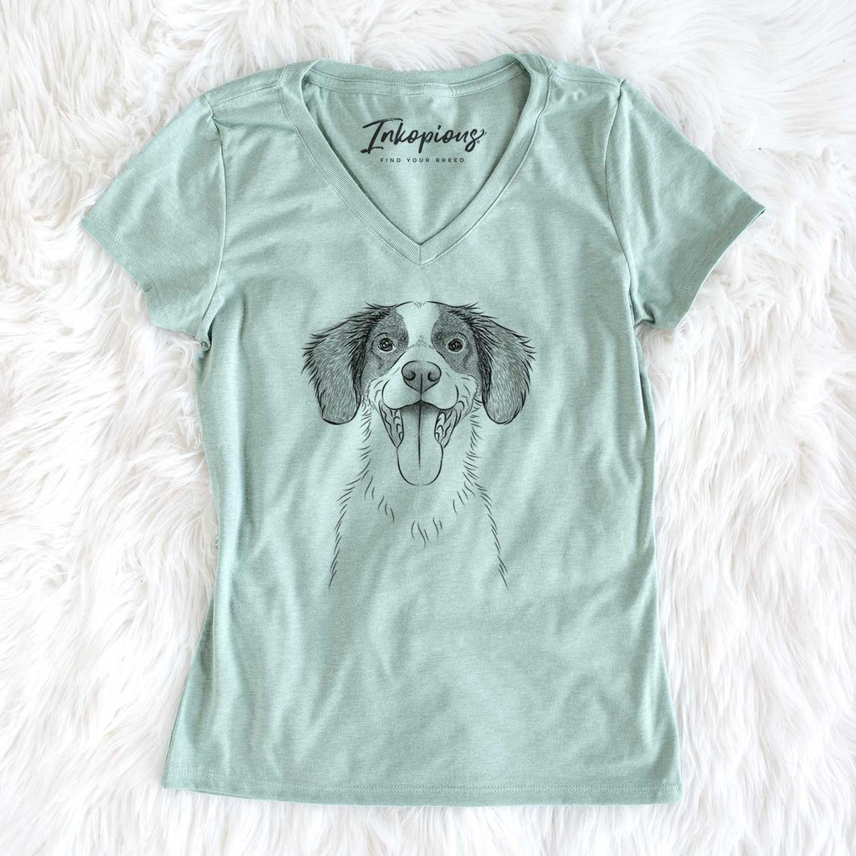 Bare Birdie the Brittany - Women&#39;s V-neck Shirt