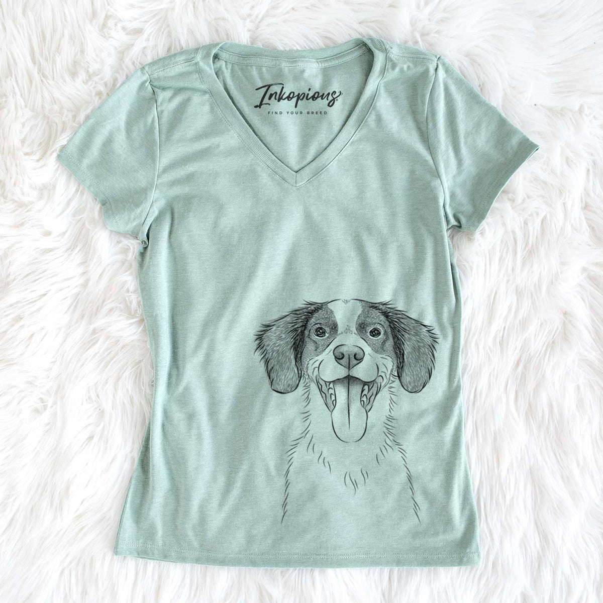 Bare Birdie the Brittany - Women's V-neck Shirt