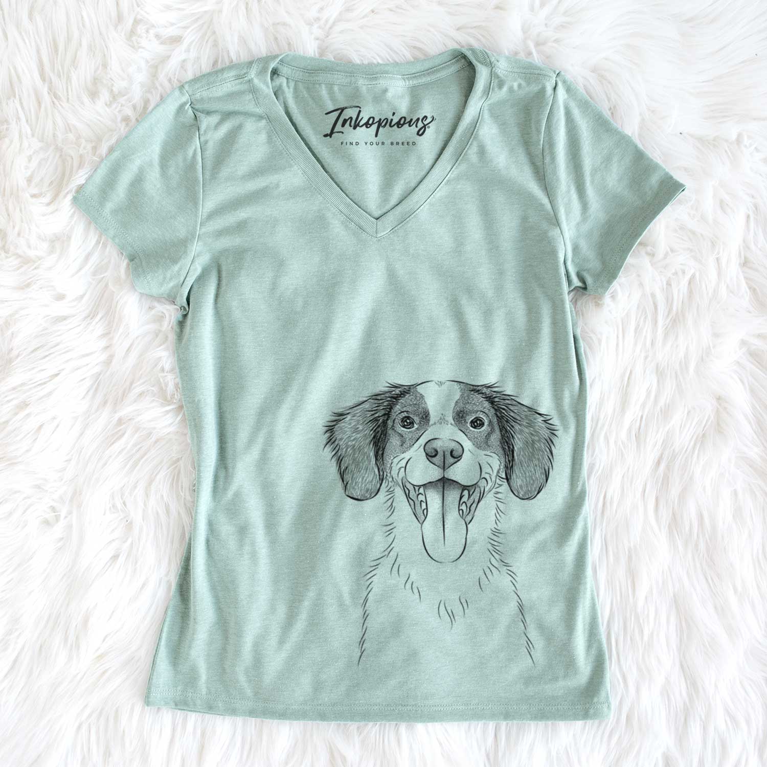 Bare Birdie the Brittany - Women's V-neck Shirt