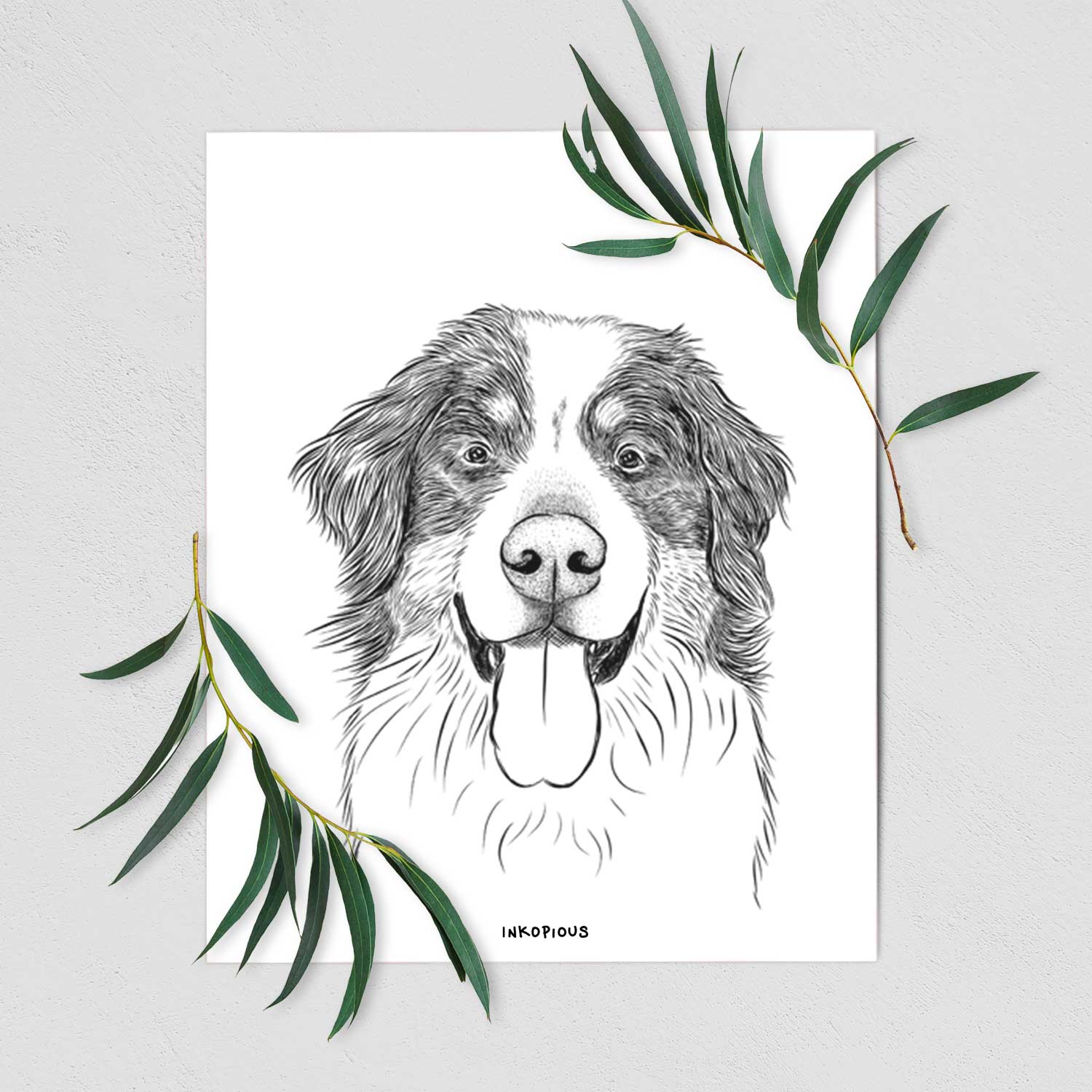 Blaze the Bernese Mountain Dog Art Print