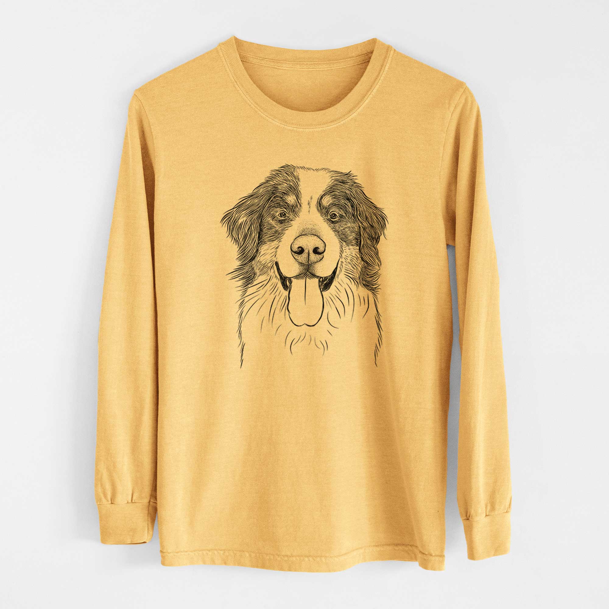 Bare Blaze the Bernese Mountain Dog - Heavyweight 100% Cotton Long Sleeve