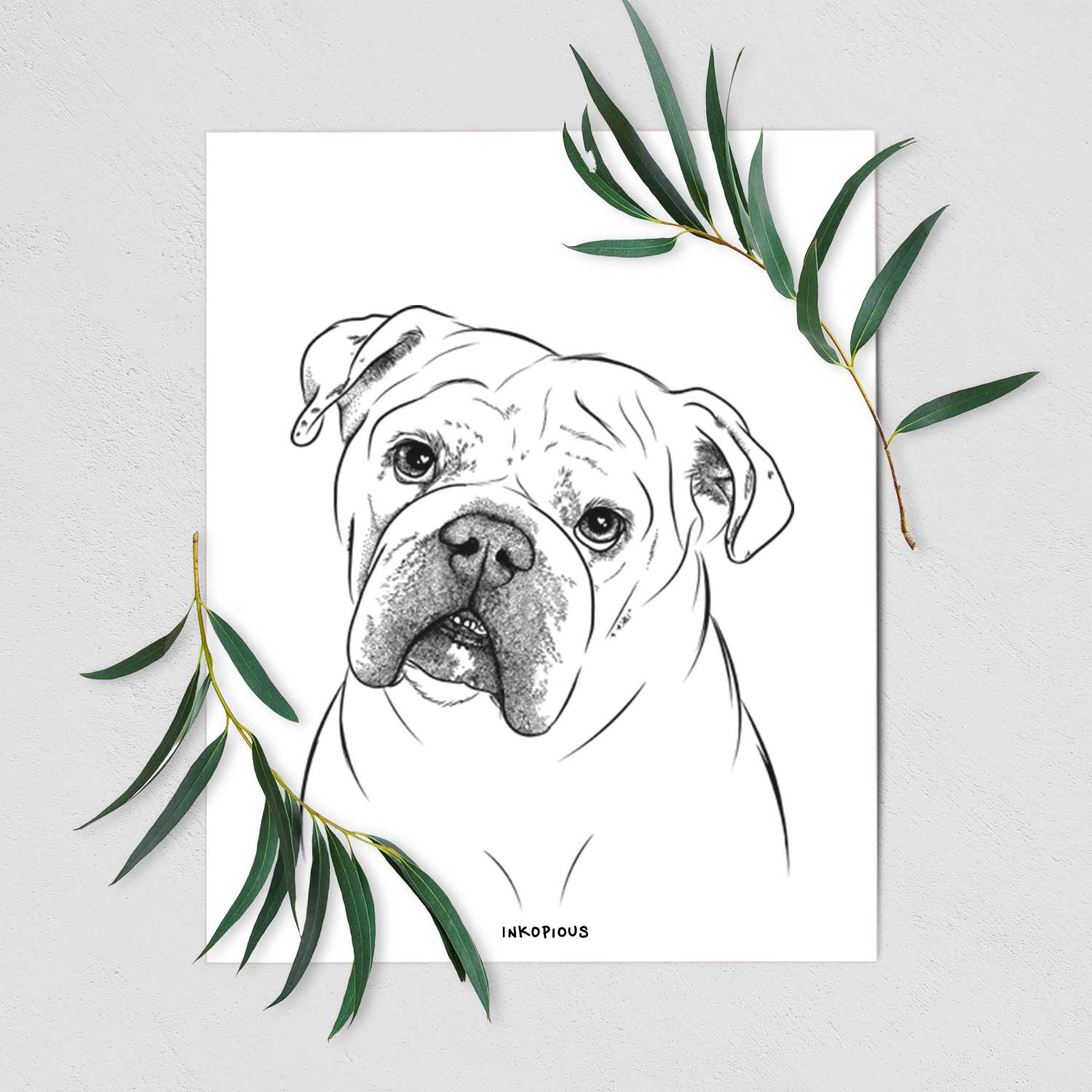 Blossom the English Bulldog Art Print